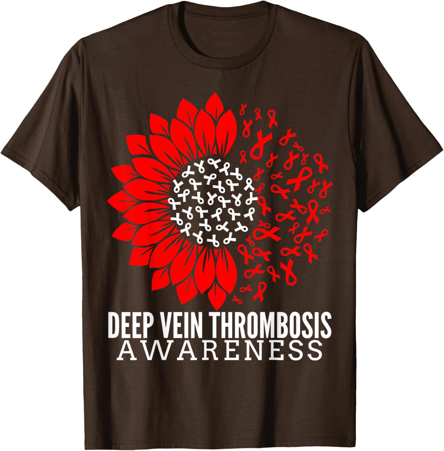 DVT Fighter Sunflower Ribbon T-Shirt for Deep Vein Thrombosis Awareness - 6