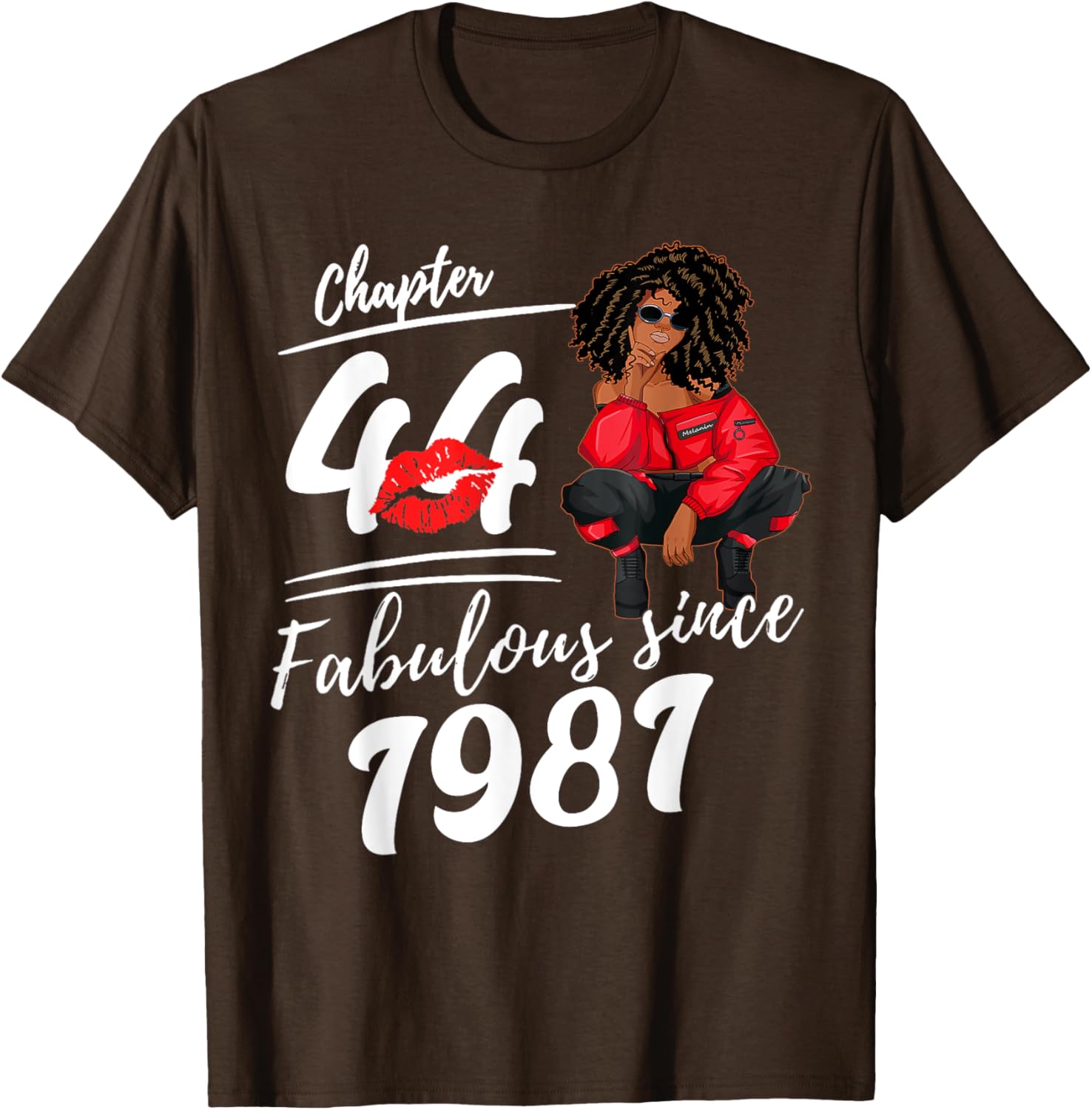Fabulous Since 1981 Birthday Queen T-Shirt for Women - 44th Birthday Gift - 2