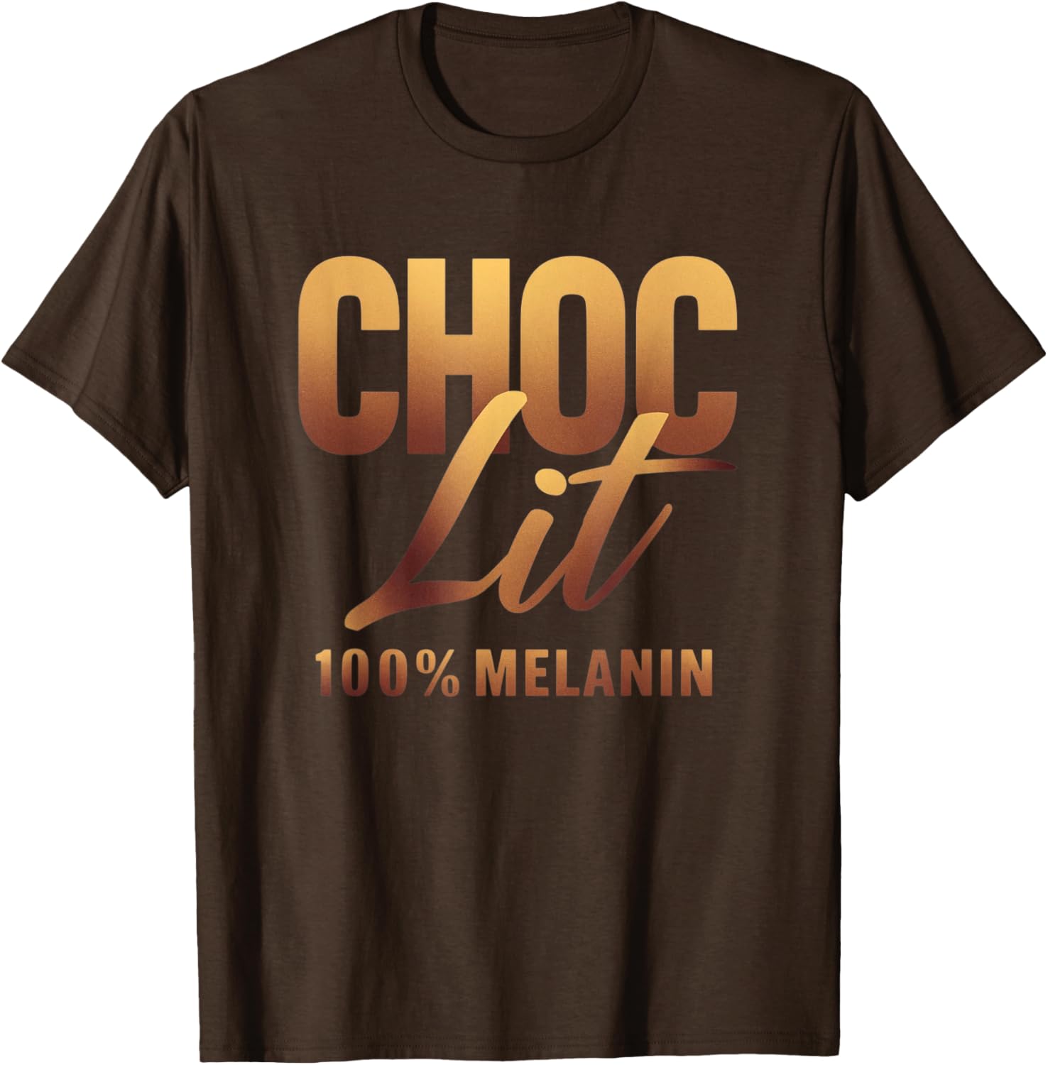 Choclit 100% Melanin Black History Afro Motivation T-Shirt for Everyone - 4