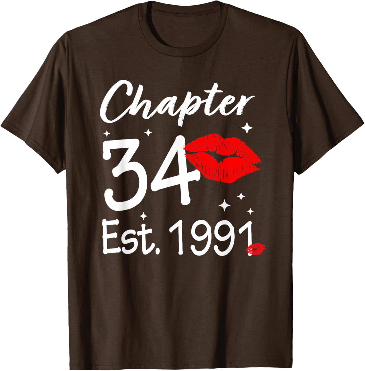 Happy 34th Birthday T-Shirt for Women Chapter 34 Established 1991 - 5