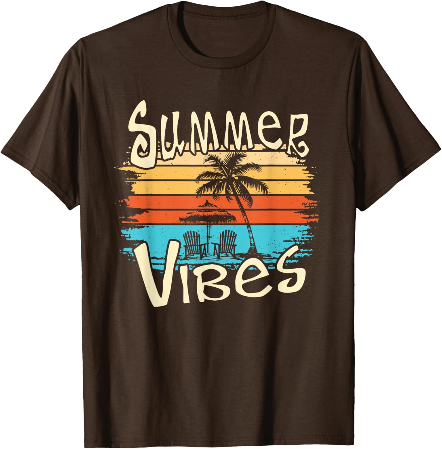 Summer Vibes Retro Palm Tree T-Shirt Perfect for Fun Sunshine Days - 8