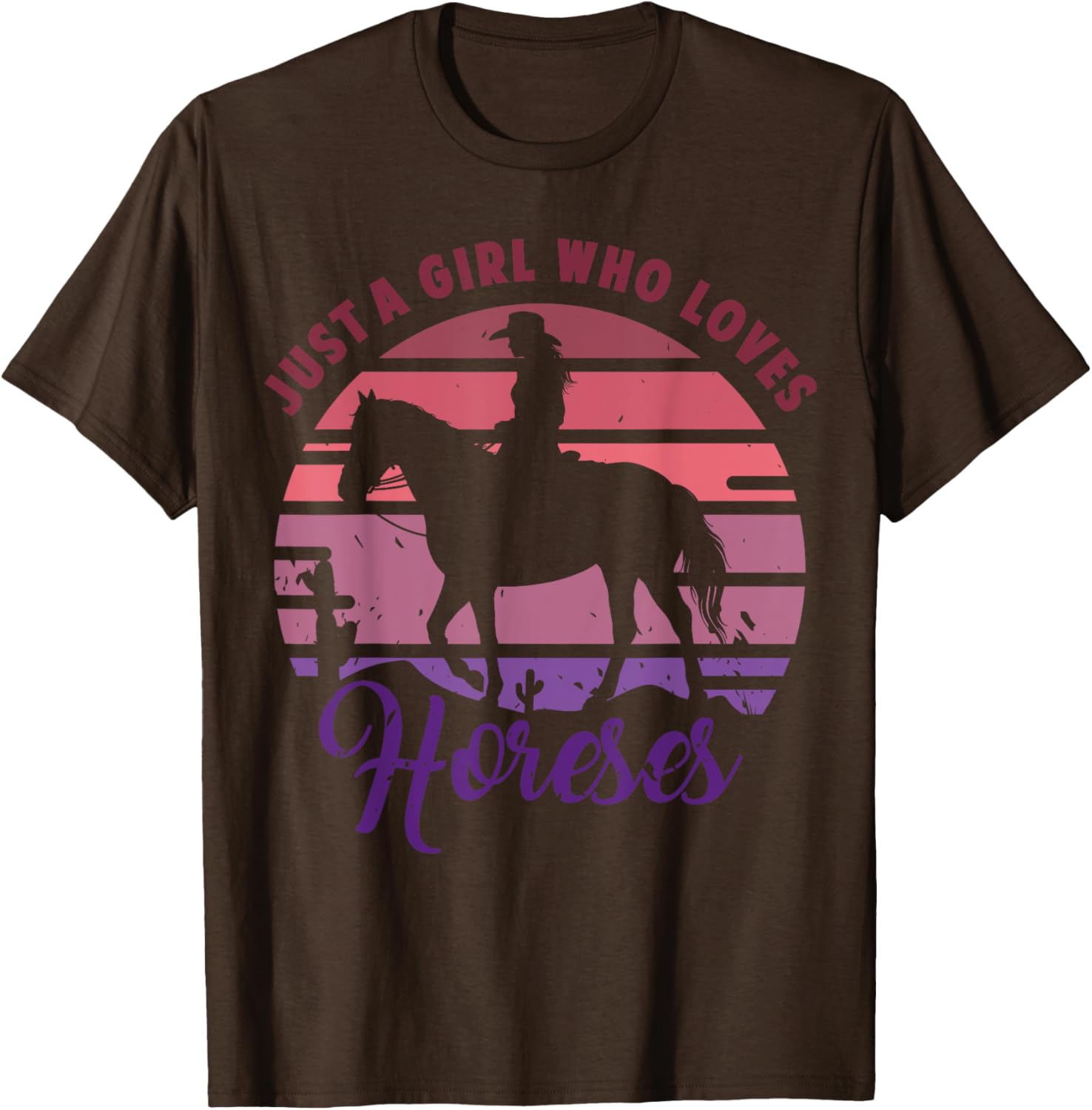 Just A Girl Who Loves Horses T-Shirt for Girls Who Love Horseback Riding - 5