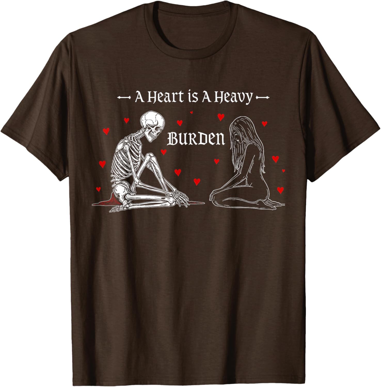 Gothic Romantic Skeleton T-Shirt for Heartfelt Style Lovers - 7