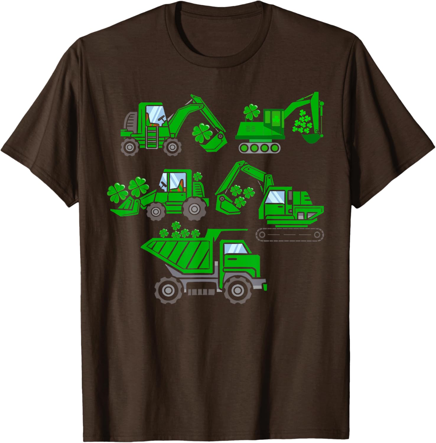 Adorable Kids St Patricks Day Crane Truck Construction T-Shirt for Boys - 14