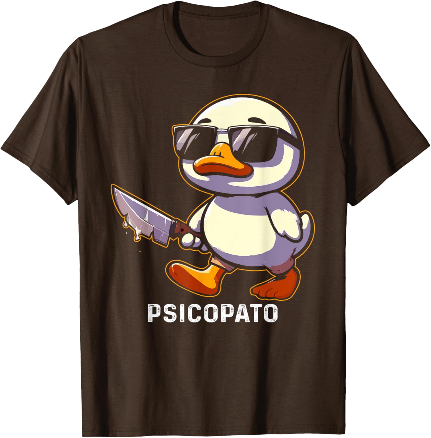 Funny Psicopato Duck Lover T-Shirt with Humorous Quote for Duck Fans - 2
