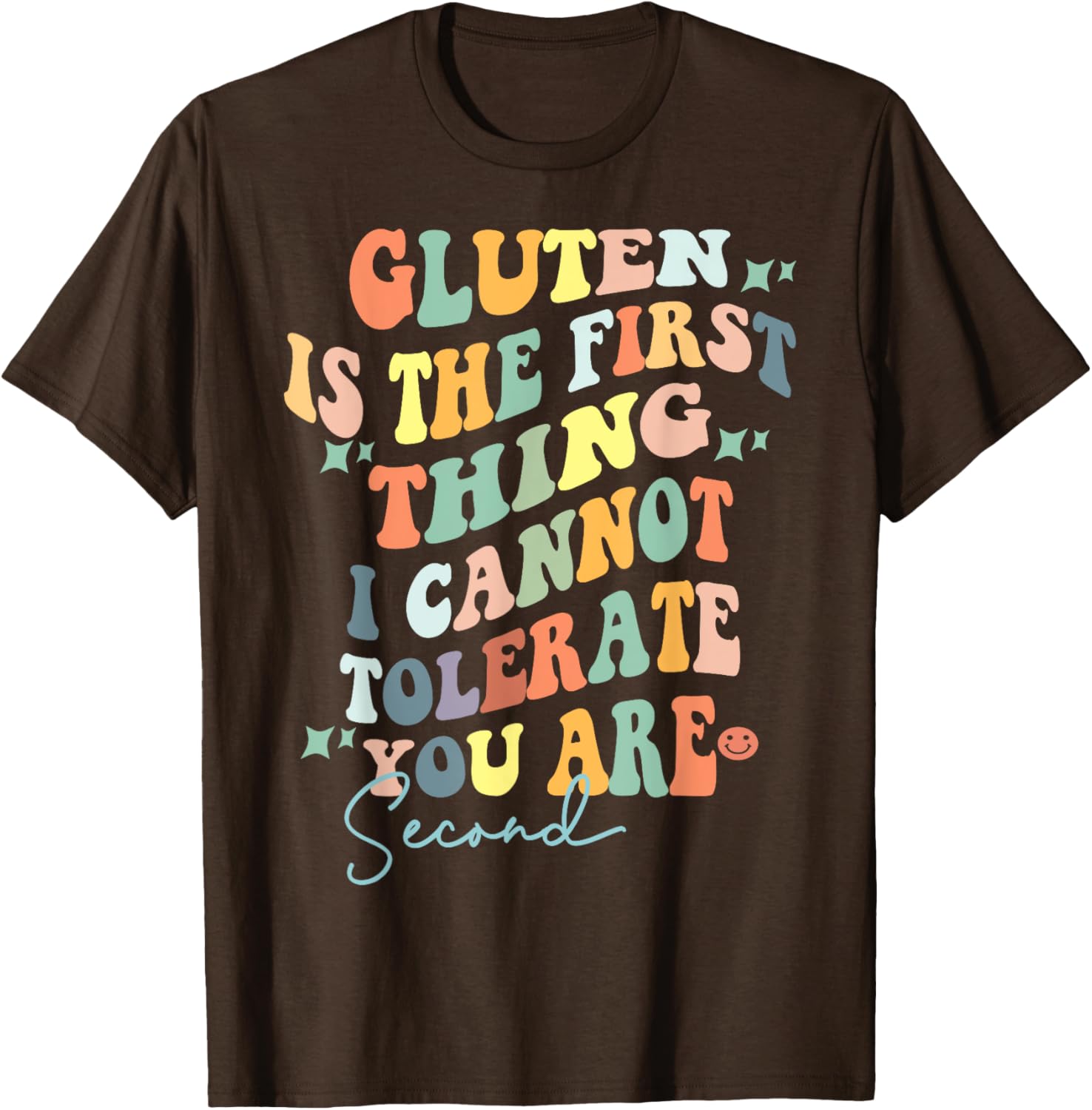 Retro Gluten I Tolerate You Second T-Shirt for Food Lovers and Humor - 1