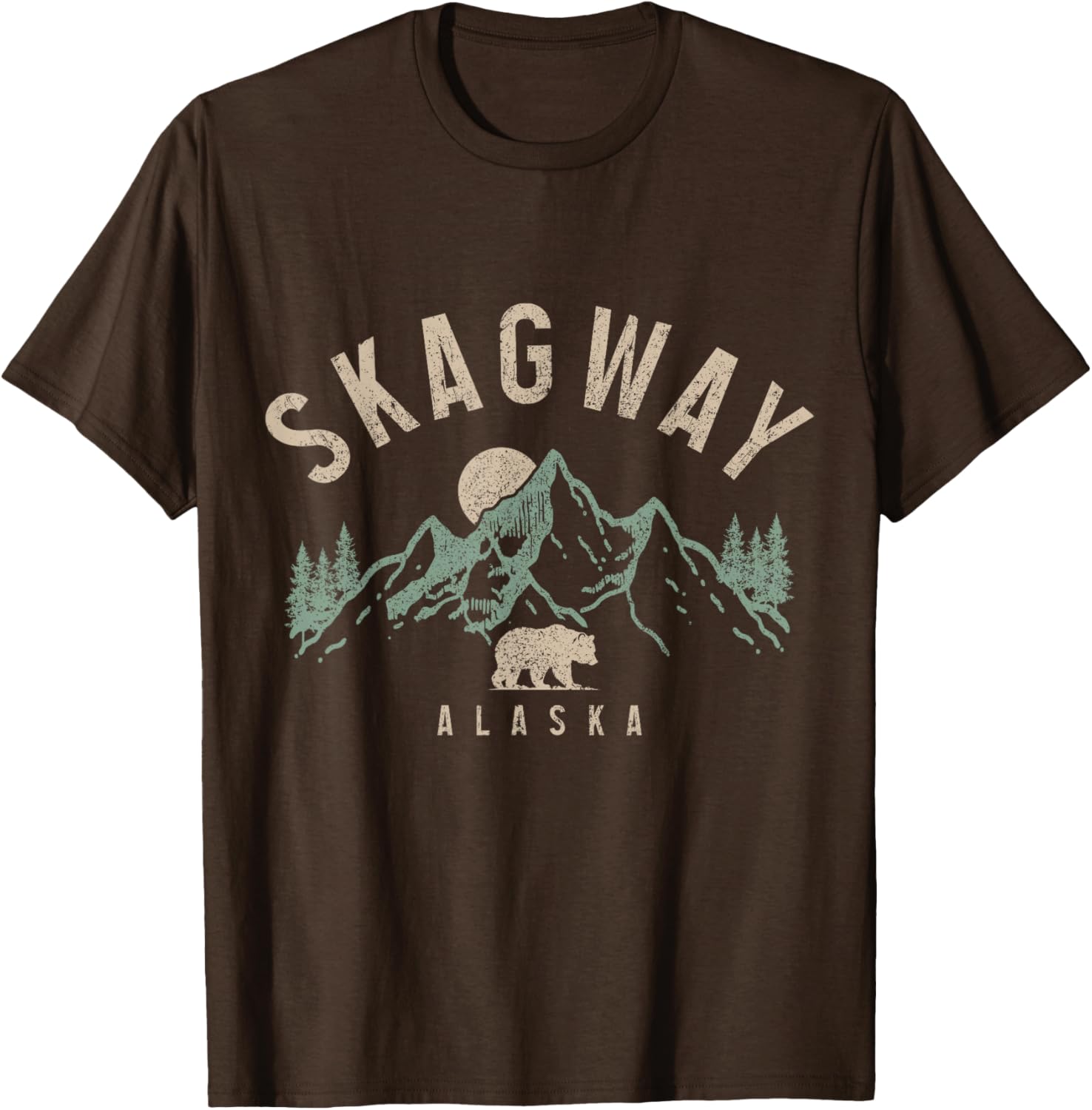 Skagway Alaska Vintage Grizzly Bear T-Shirt for Nature Lovers - 3