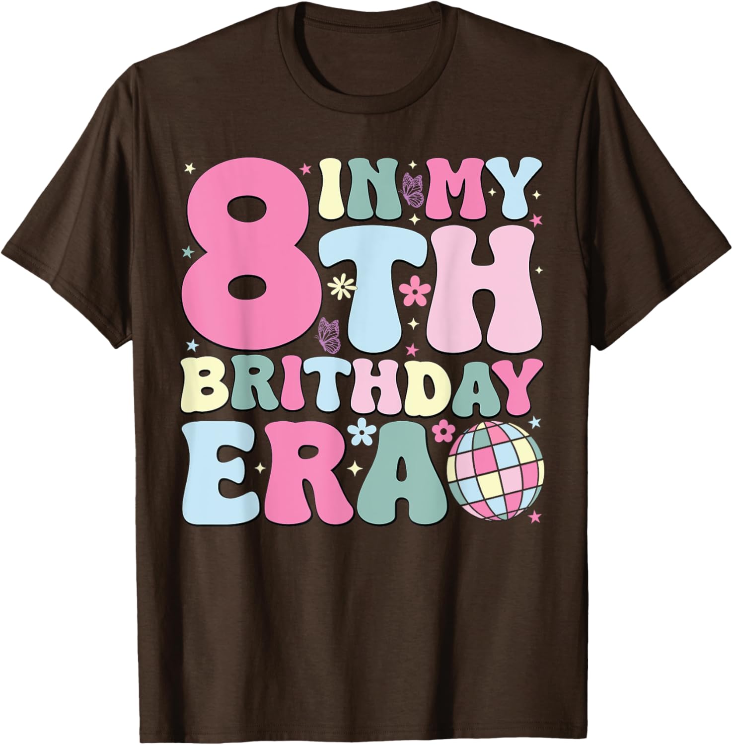In My 8th Birthday Era Pink T-Shirt for 8 Year Old Birthday Girls - 14