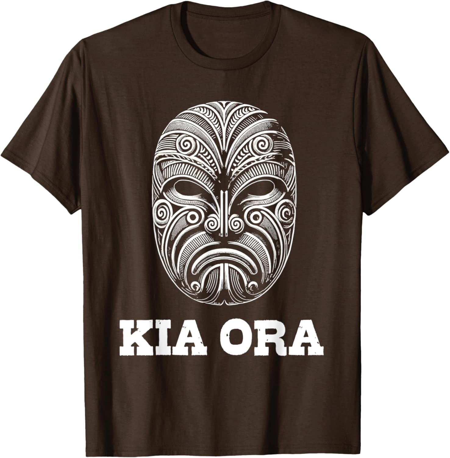 Kia Ora Maori Mask Kiwi Land Aotearoa NZ T-Shirt for Proud Kiwis - 12