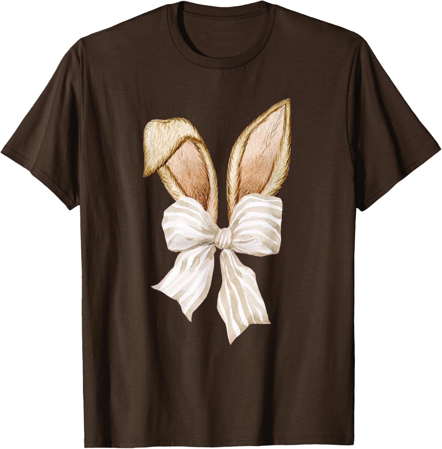 Coquette Bow Bunny Ears Rabbit Retro Easter Day T-Shirt for Kids - 24