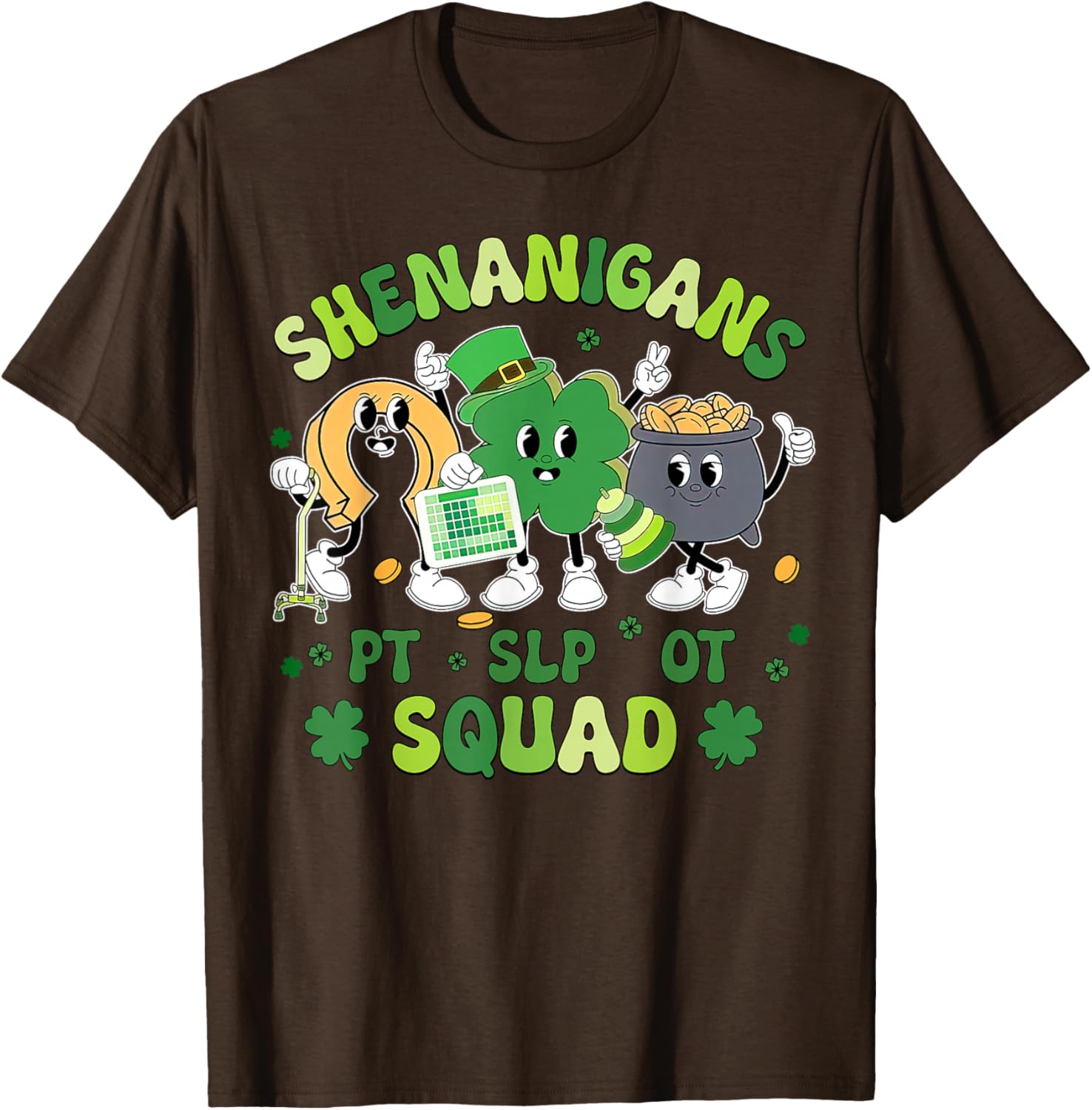 Cute St Patrick's Day Shamrock T-Shirt for Therapy Professionals Team - 10