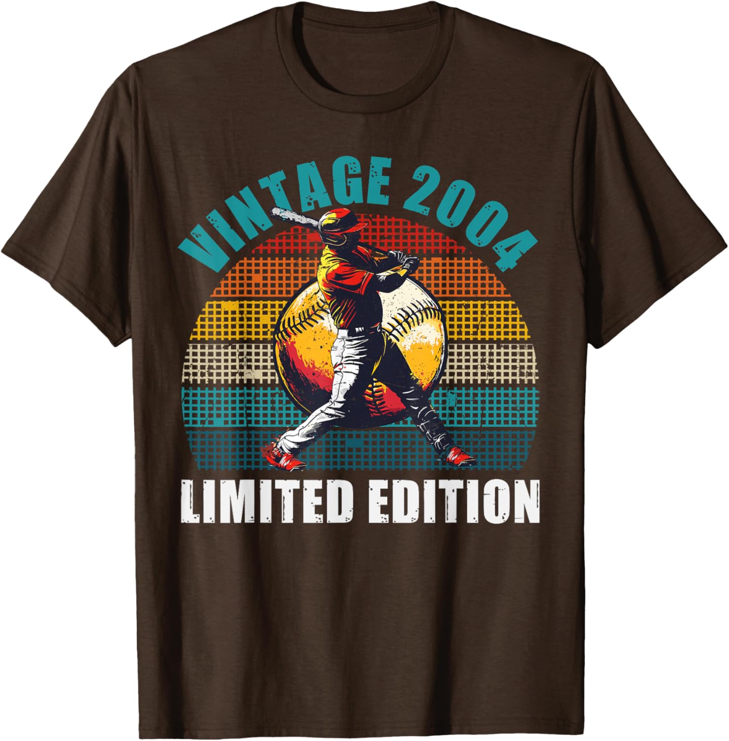 Retro 2004 Baseball Player 21st Birthday T-Shirt for Vintage Style Fans - 2