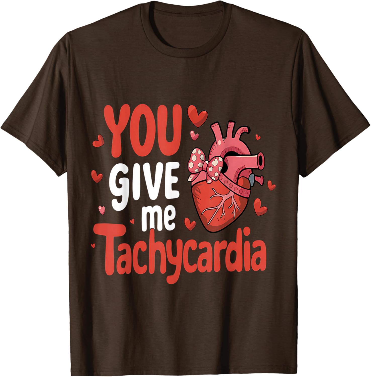 Cute You Give Me Tachycardia Nurse Valentines Day Scrub Top for Women - 16