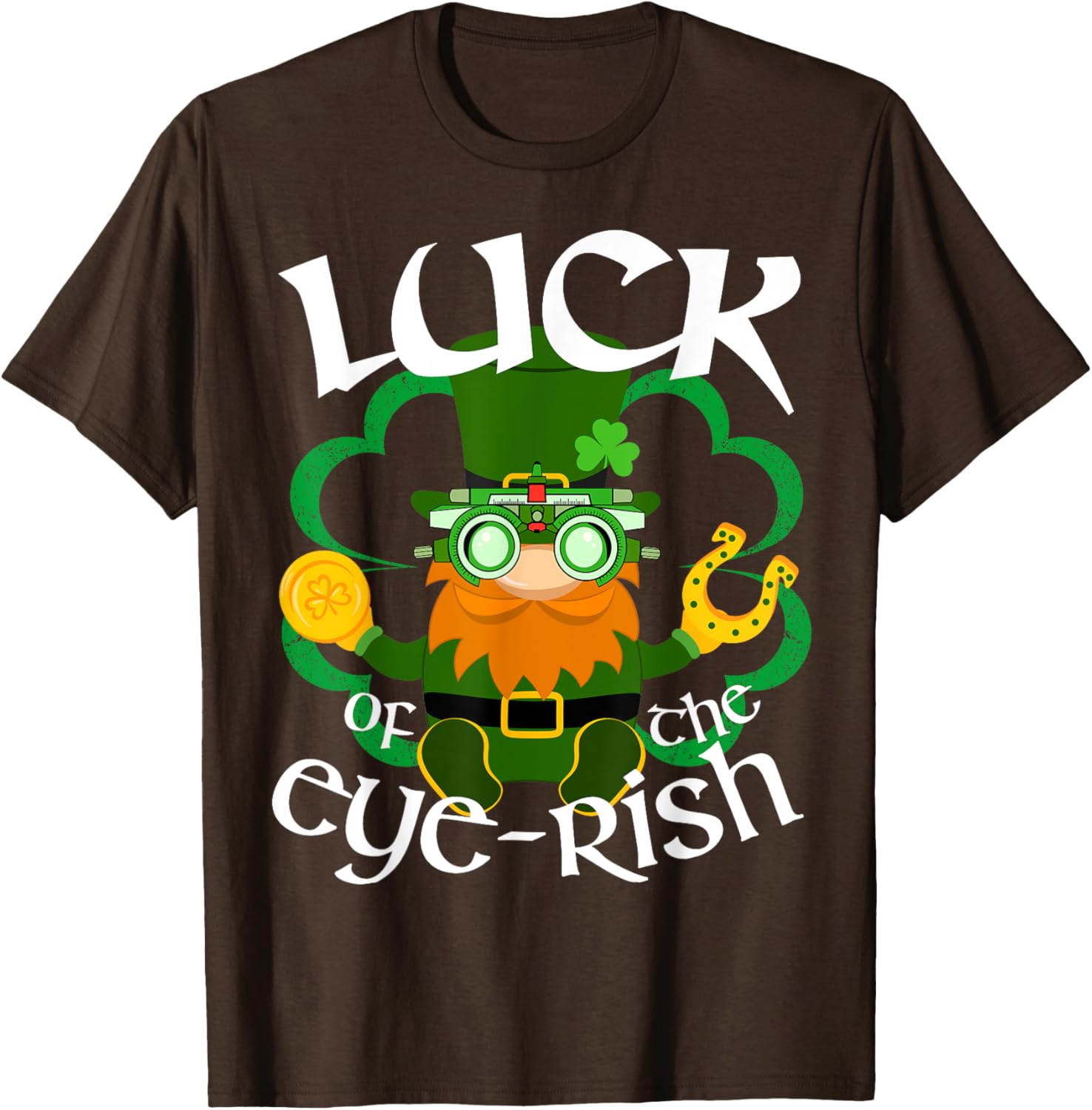 St Patrick's Day Irish Gnome Eye Doctor T-Shirt for Optometrists - 26