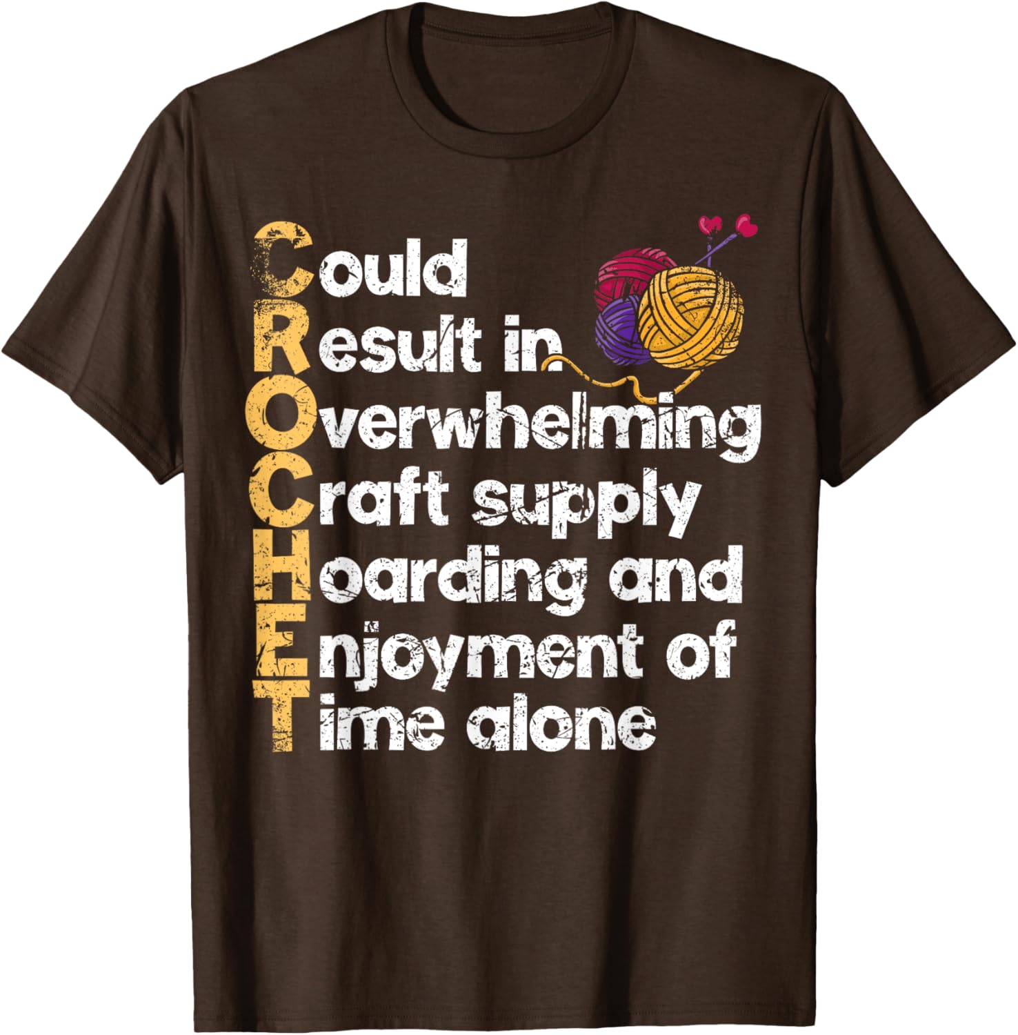 Crochet Crafts T-Shirt for Yarn Lovers - Fun Patterns and Hobbies - 2