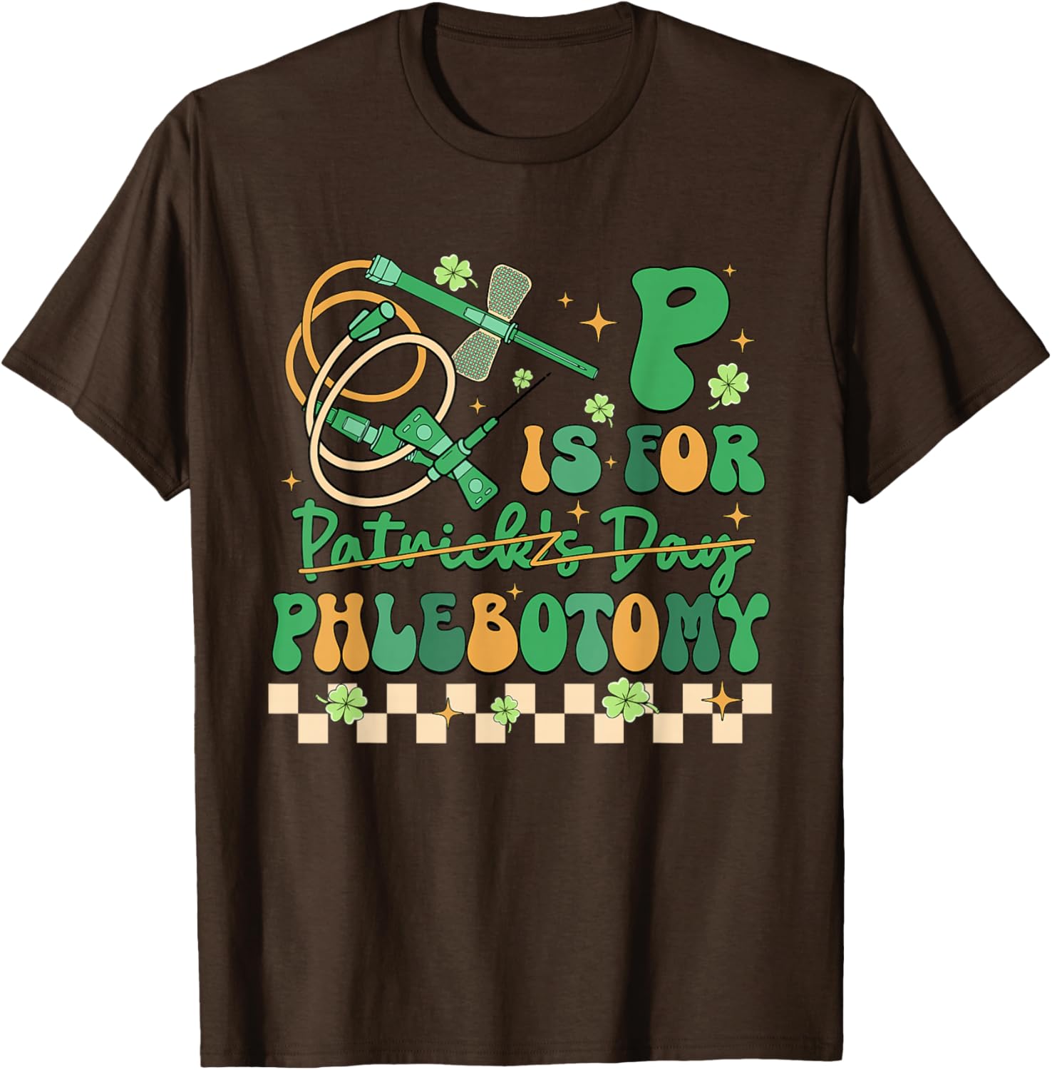 Cute St Patrick's Day T-Shirt for Phlebotomists and Nurses - 2
