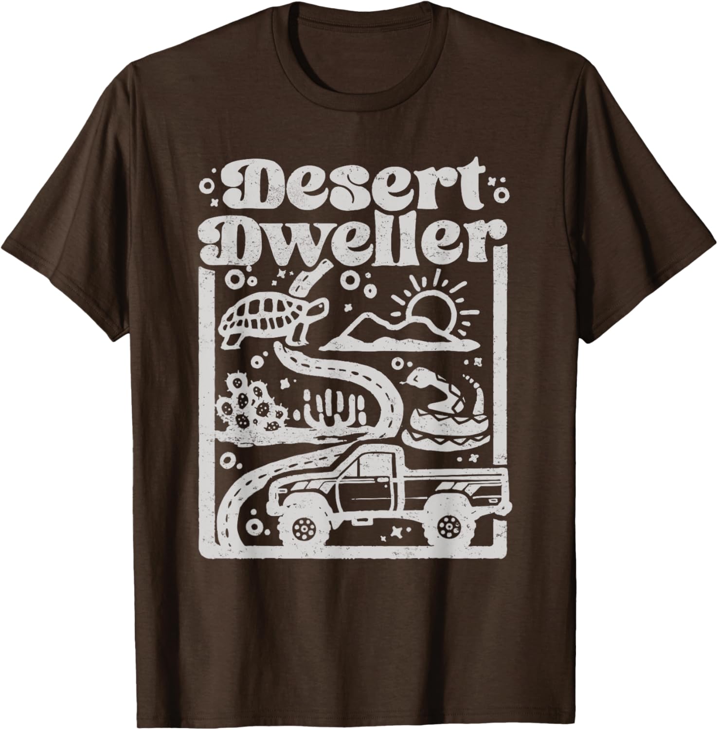 Vintage Desert Dweller Mountain Tee for Vehicle Lovers - Stylish T-Shirt - 25