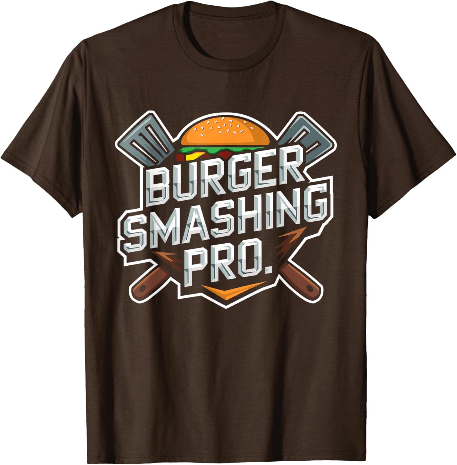 Smash Burger Lover Grilled Cheeseburger Flat Top T-Shirt for Foodies - 4