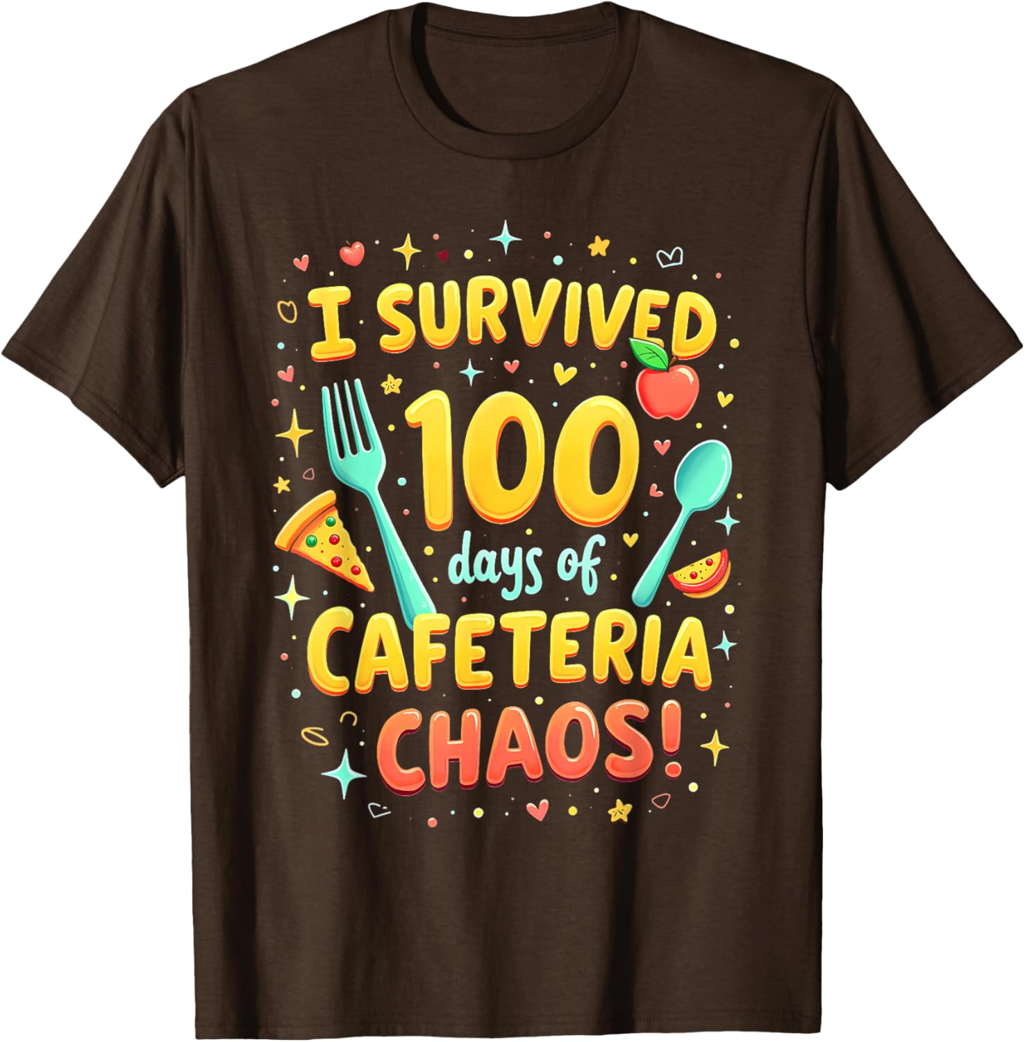 I Survived School Cafeteria Chaos Funny Lunch Lady T-Shirt for Kids - 21