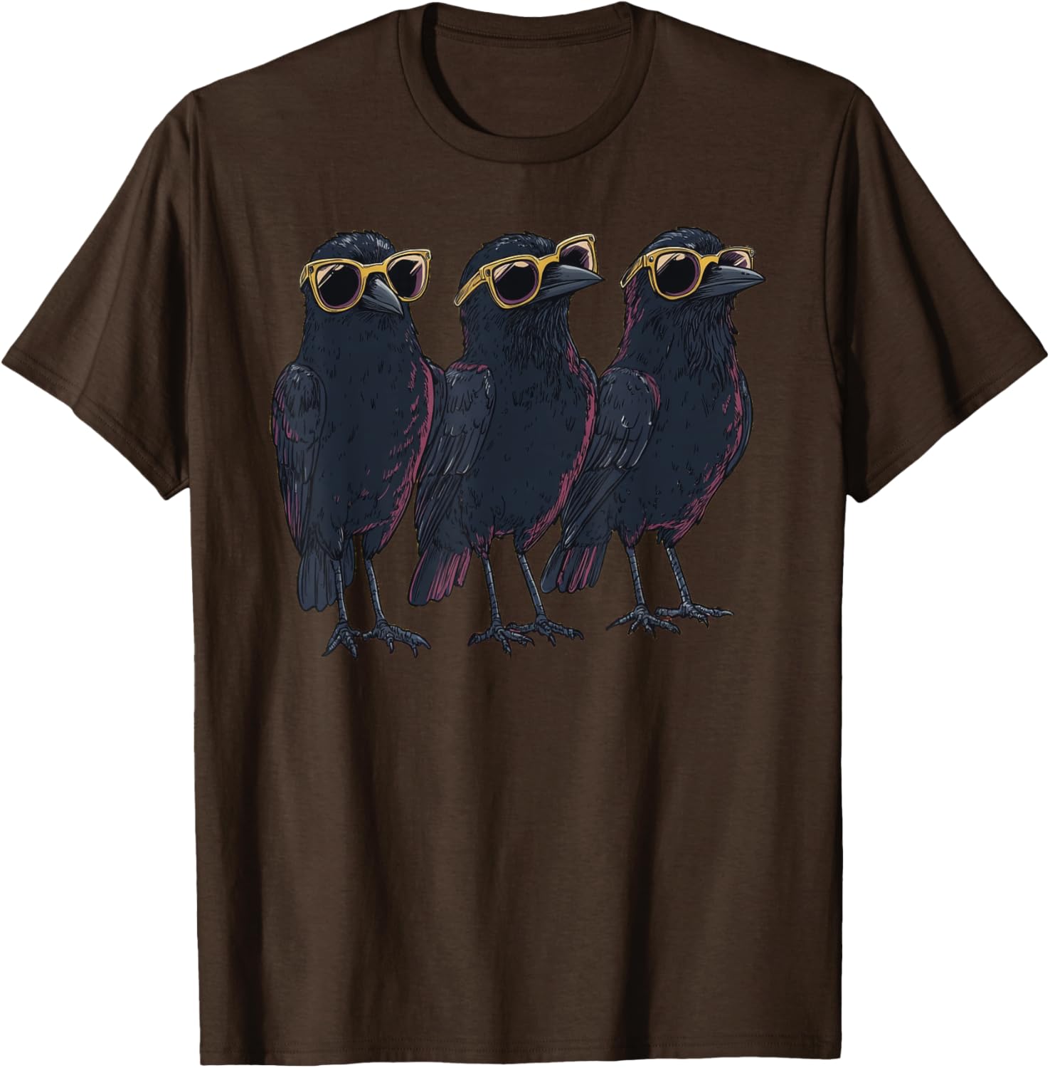 Cool Crow Raven T-Shirt with Sunglasses for Bird Lovers and Trendsetters - 23