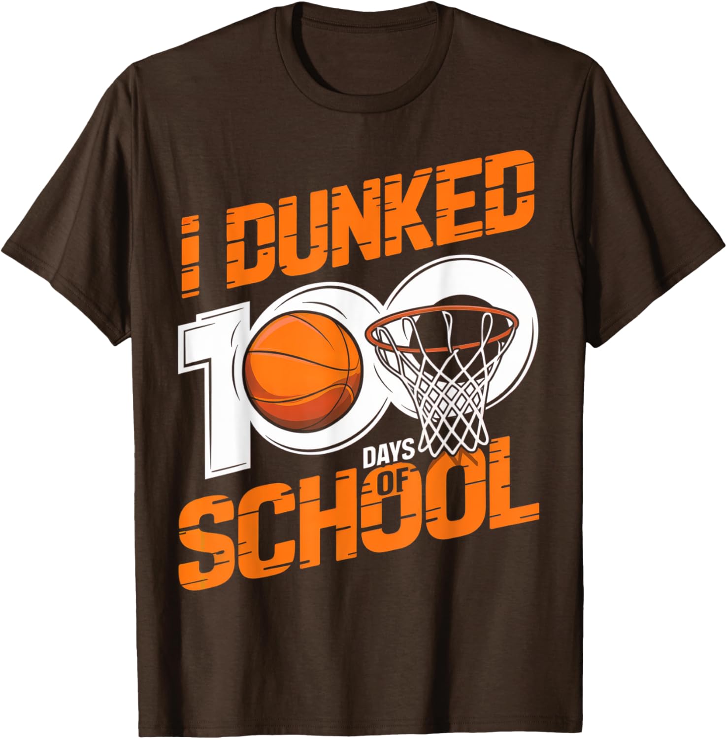 100 Days of School Basketball T-Shirt Fun Design for Kids - 11