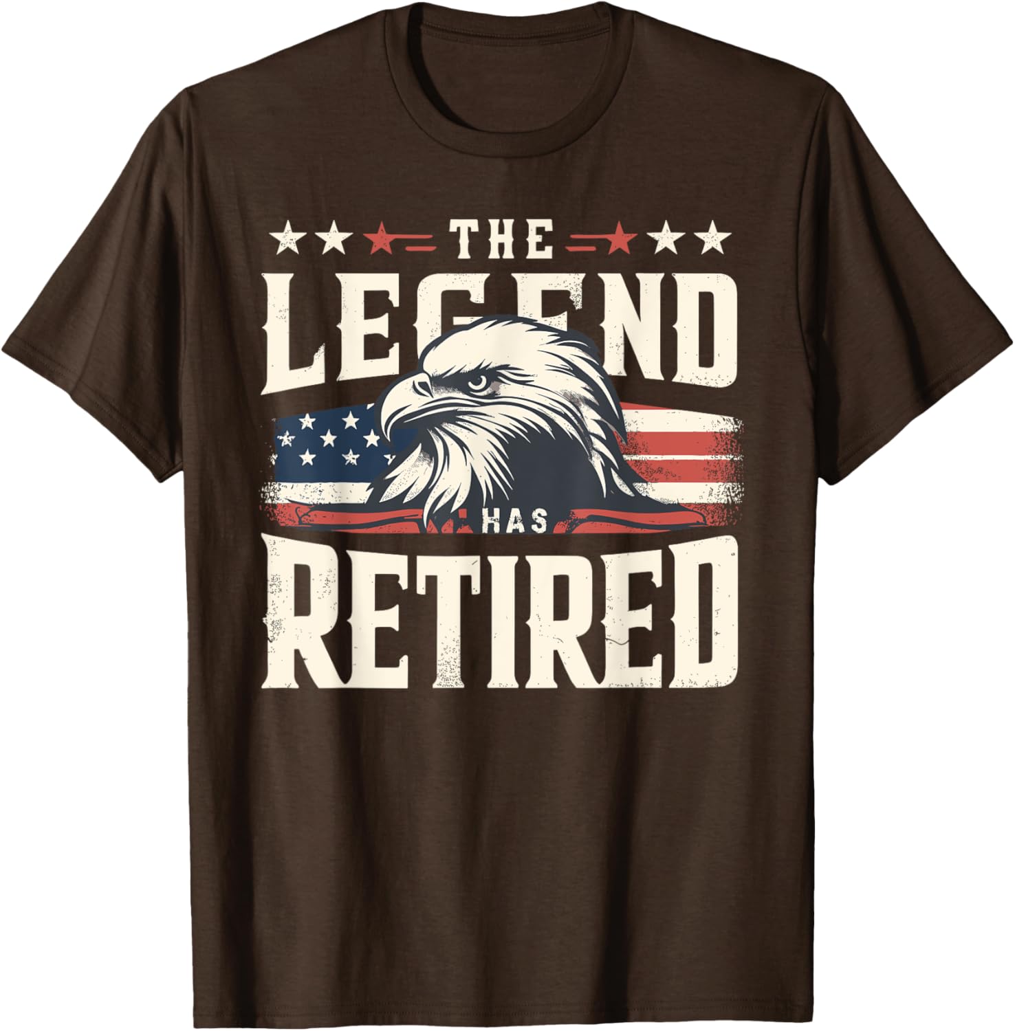 Retirement Eagle American Flag T-Shirt for Proud Veterans and Patriots - 24