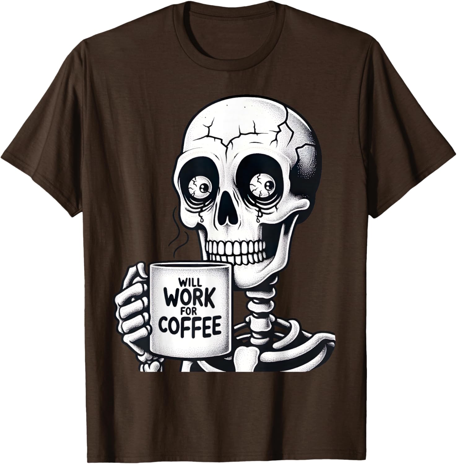 Funny Skeleton Coffee Lover T-Shirt - Perfect Gift for Caffeine Fans - 9