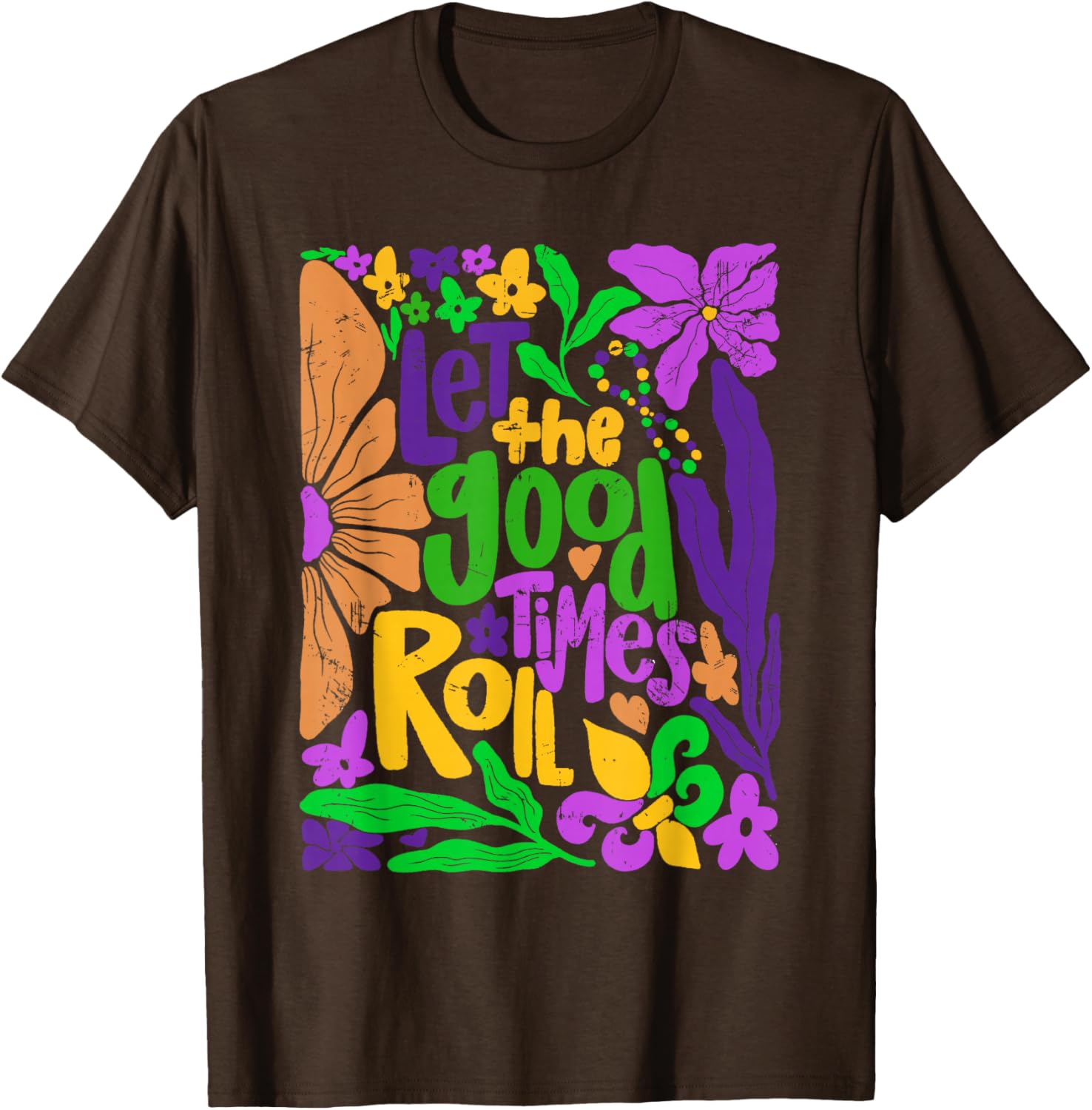 Mardi Gras Let the Good Times Roll Fleur De Lis T-Shirt for All Ages - 11