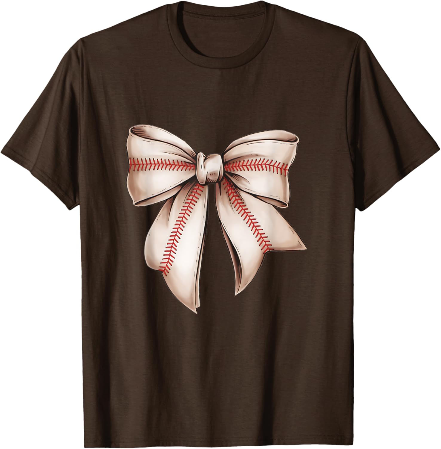 Retro Baseball Bow T-Shirt for Sports Lovers, Fun Sublimation Design - 20