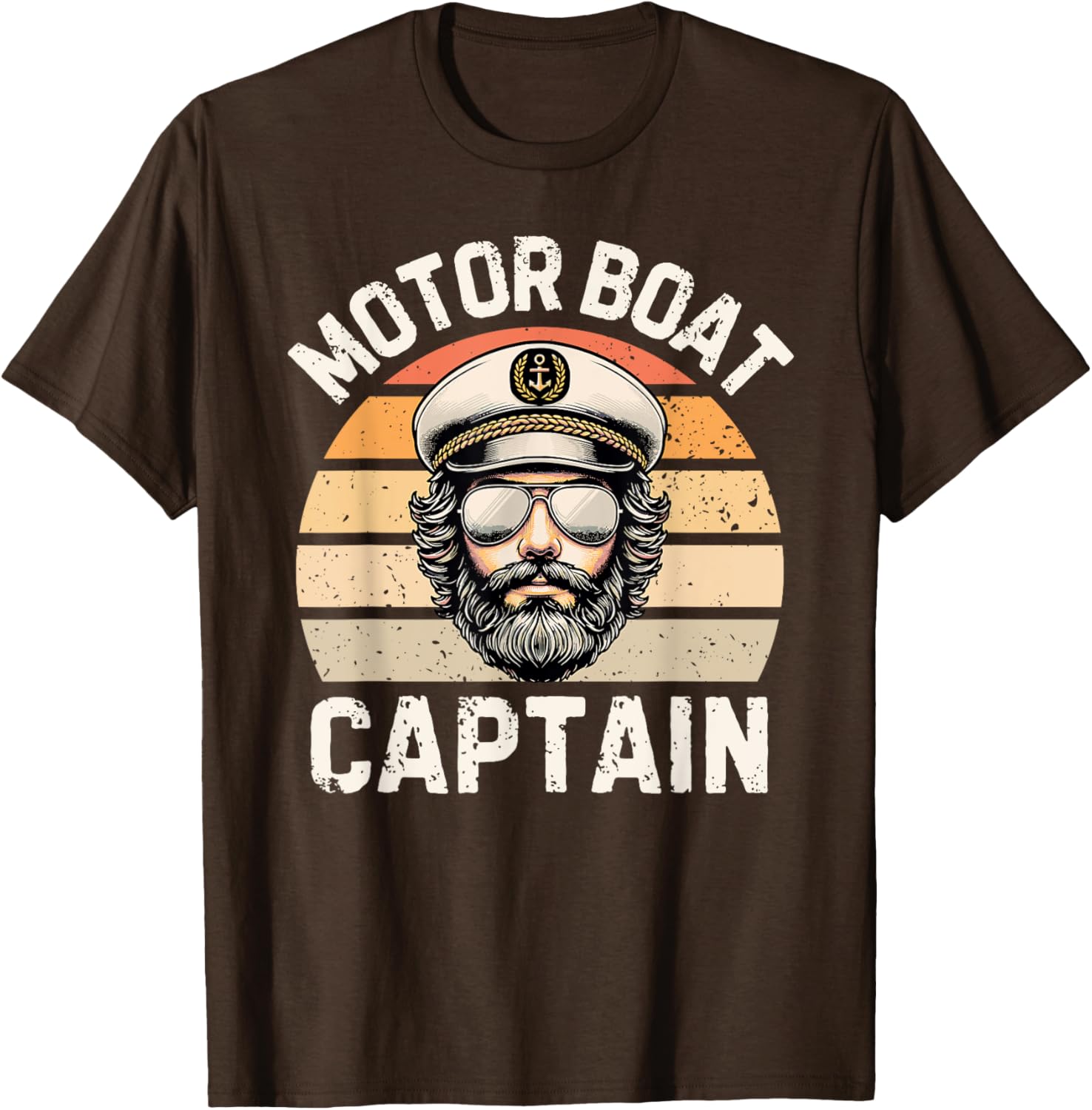 Funny Retro Motor Boat Captain T-Shirt for Nautical Enthusiasts - 11