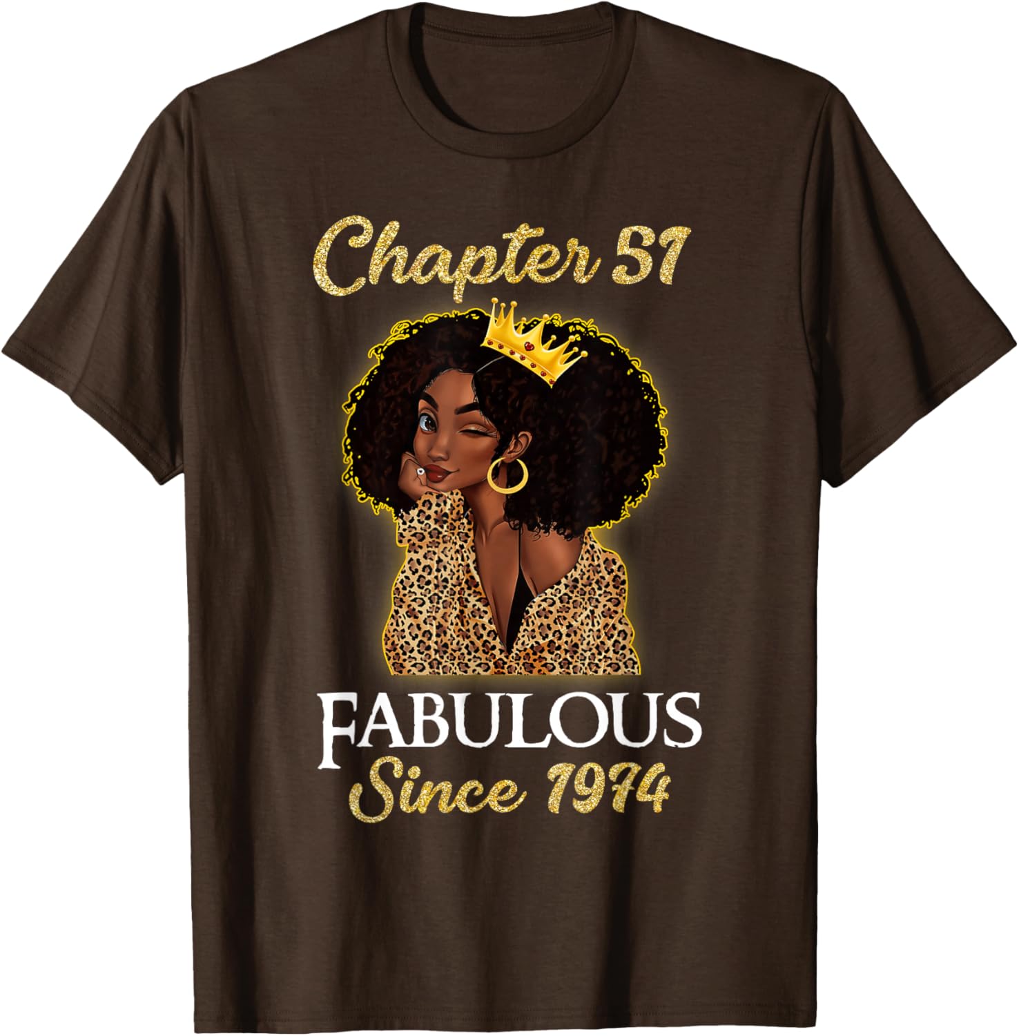 Fabulous Since 1974 Leopard T-Shirt for 51st Birthday Girls - 2