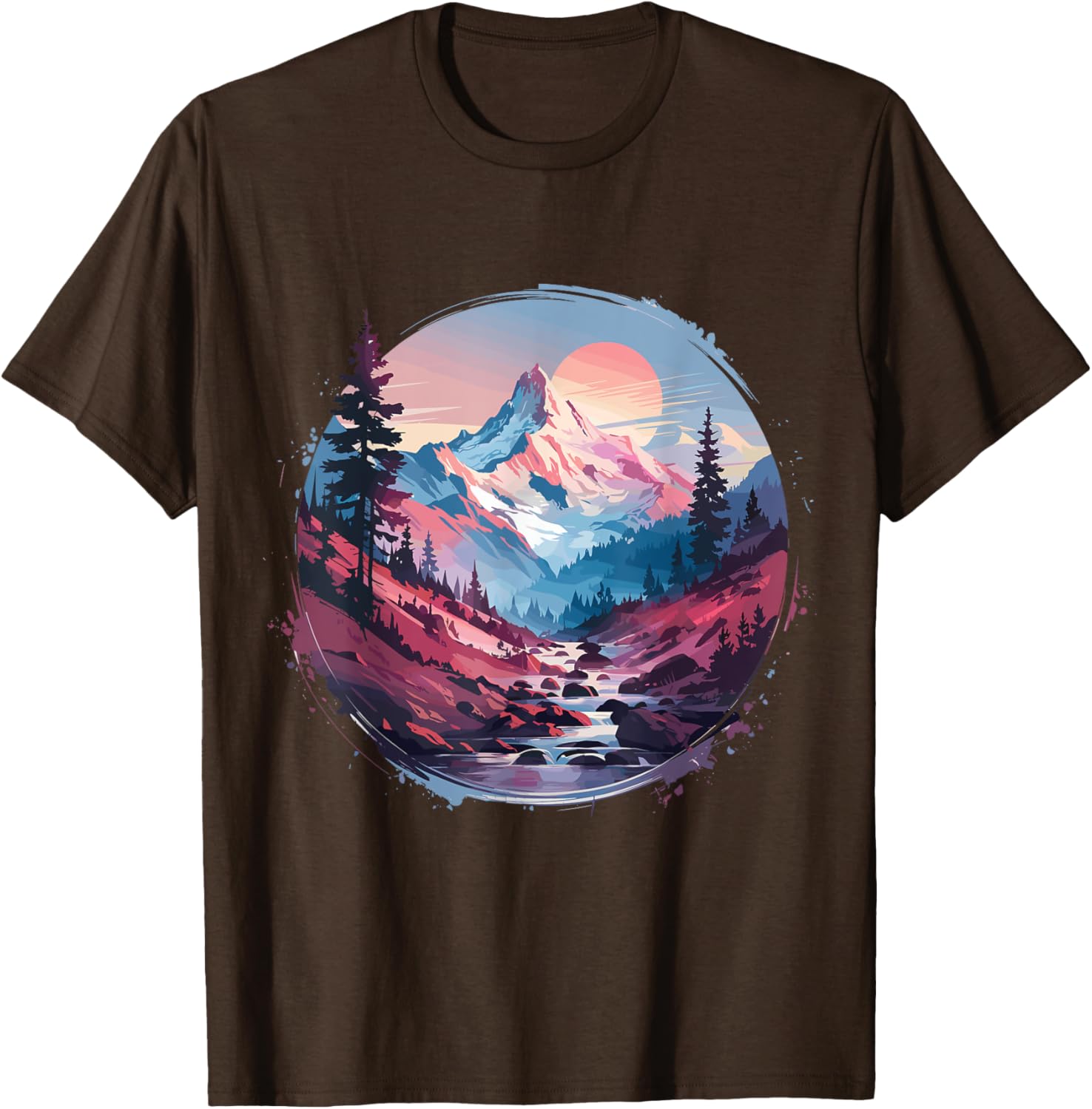 Funny Mountain Hiking T-Shirt with Sunrise Graphic for Outdoor Lovers - 3