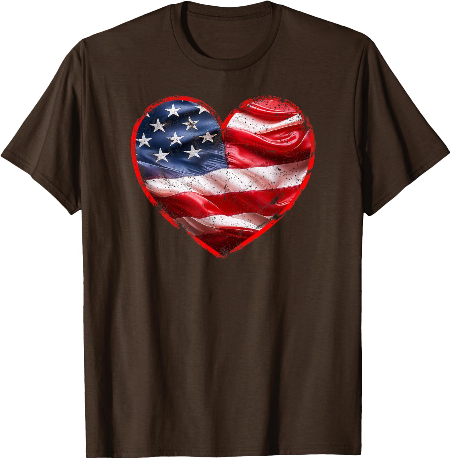 Heart-Shaped American Flag T-Shirt | Patriotic Clothing for All - 11