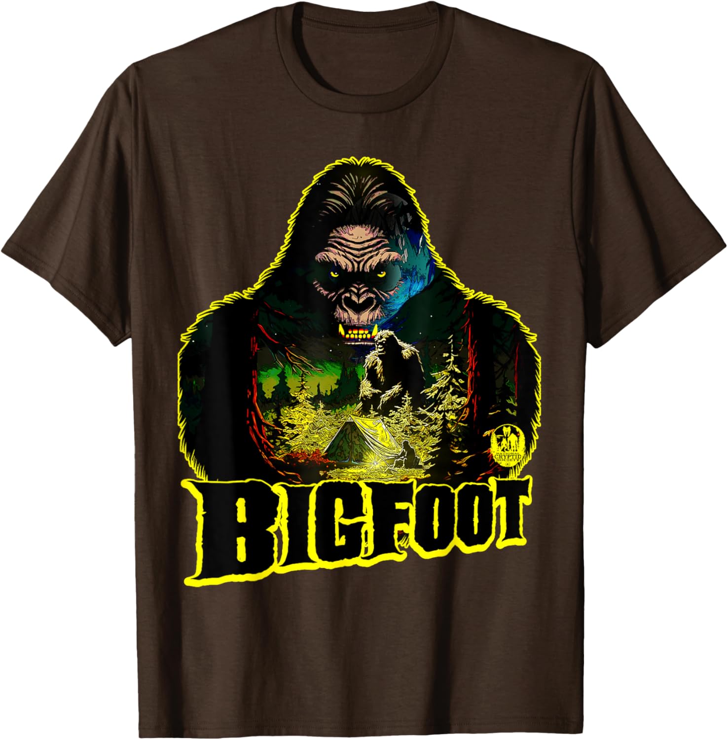 Bigfoot Scary Camping Sasquatch Tent T-Shirt for Outdoor Adventures - 24