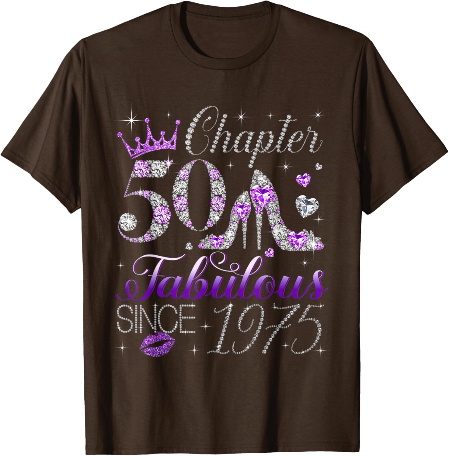 Fabulous Since 1975 50th Birthday T-Shirt for Women and Girls - 5
