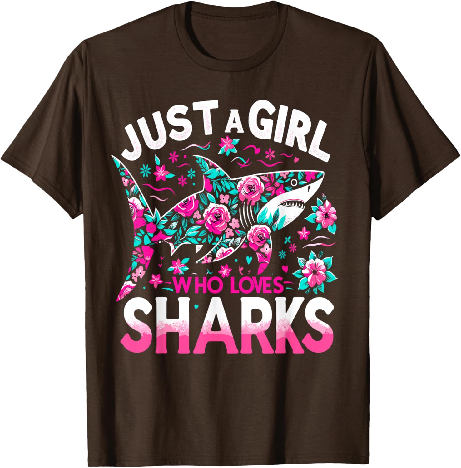 Just A Girl Who Loves Sharks T-Shirt for Shark Lovers and Ocean Fans - 7