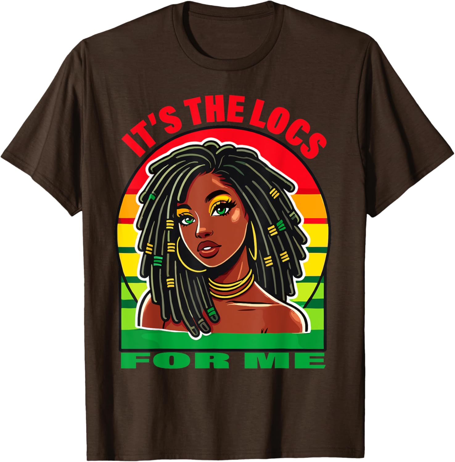 Stylish Dreadlocks Hair Design T-Shirt for Black Women – It's the Locs for Me - 16