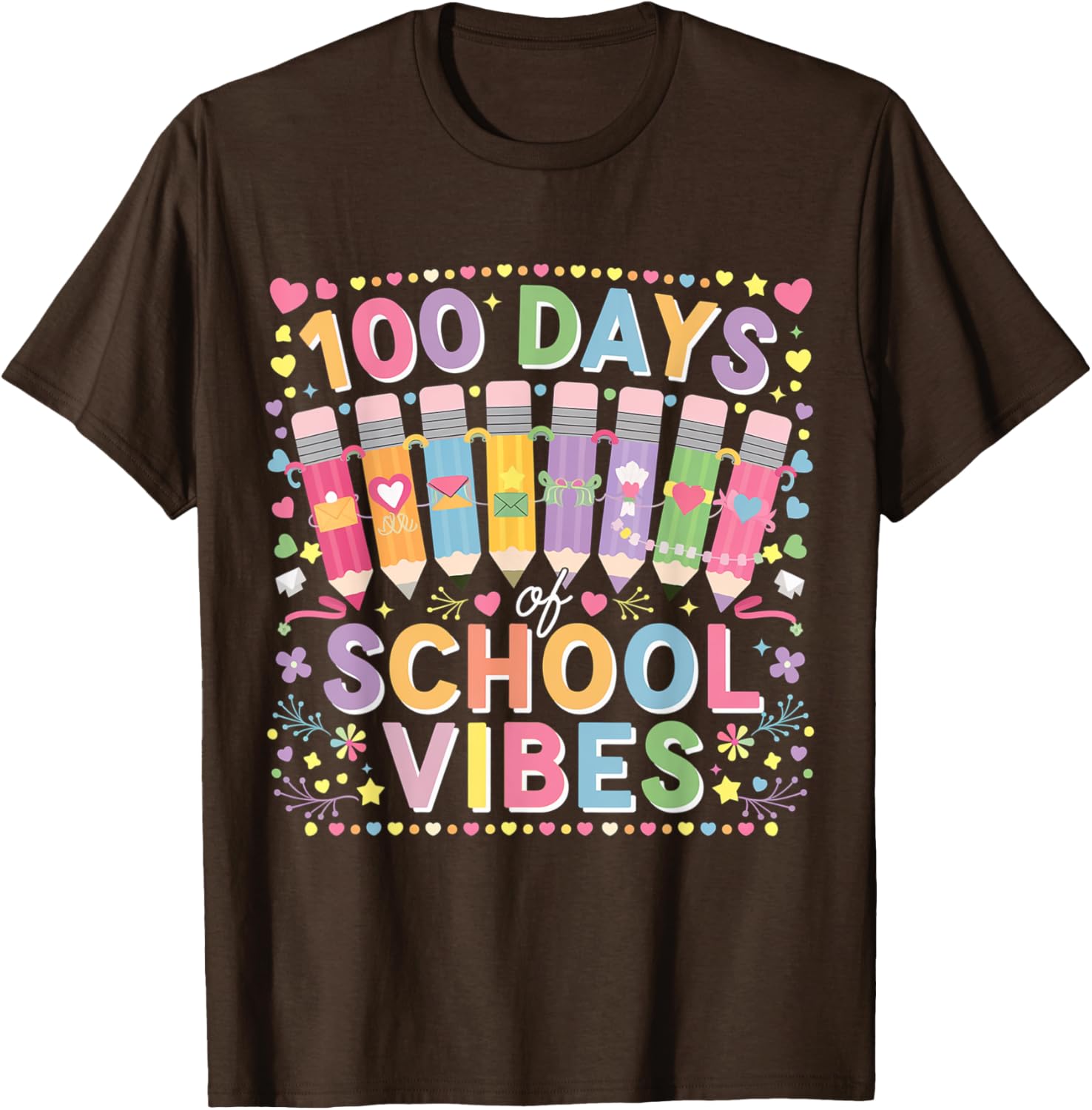 Cute Heart 100th Day of School T-Shirt for Kids Fun Celebration Wear - 2