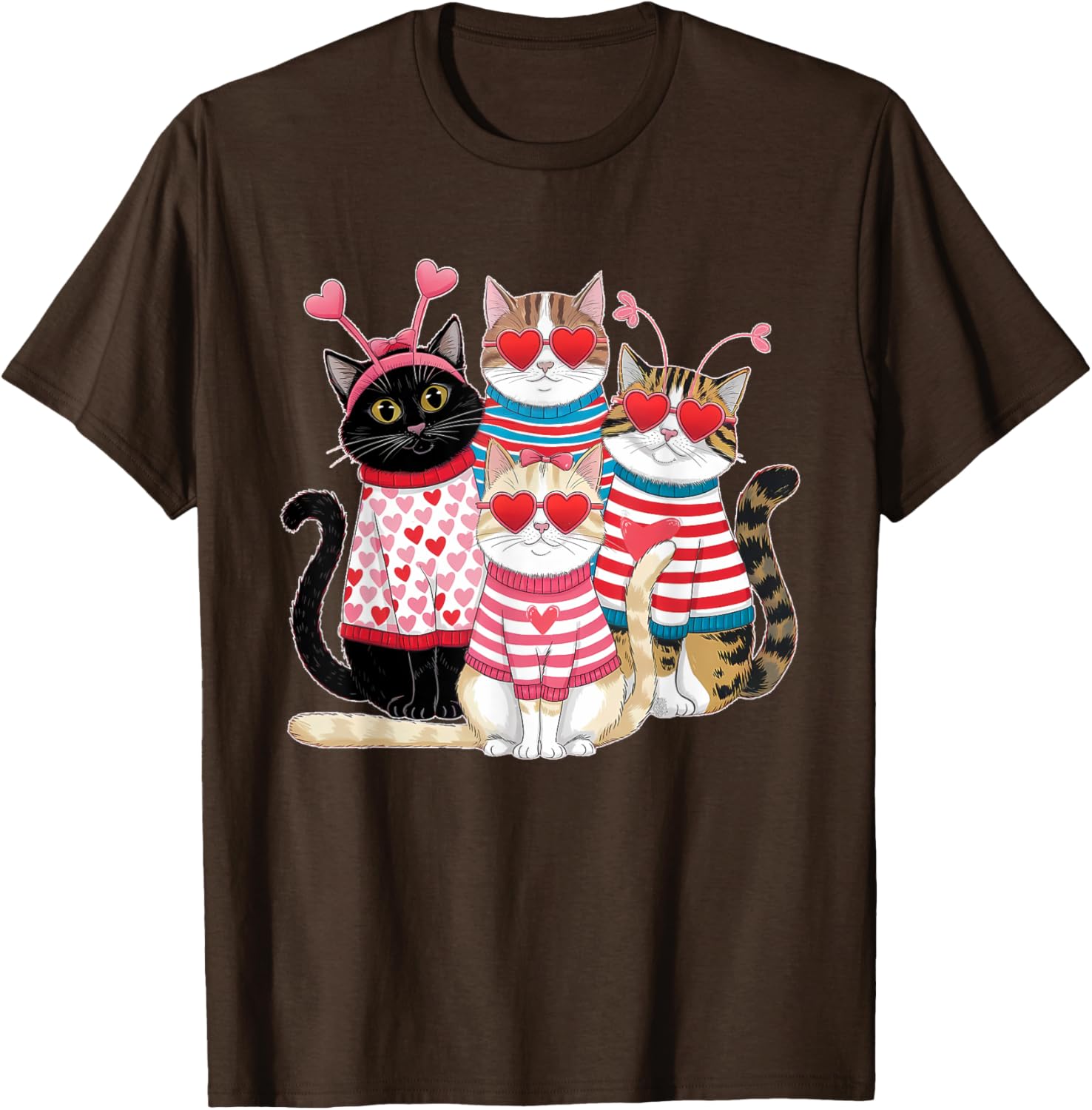 Happy Meowentine's Cute Cat T-Shirt for Girls - Perfect Valentine's Gift - 12