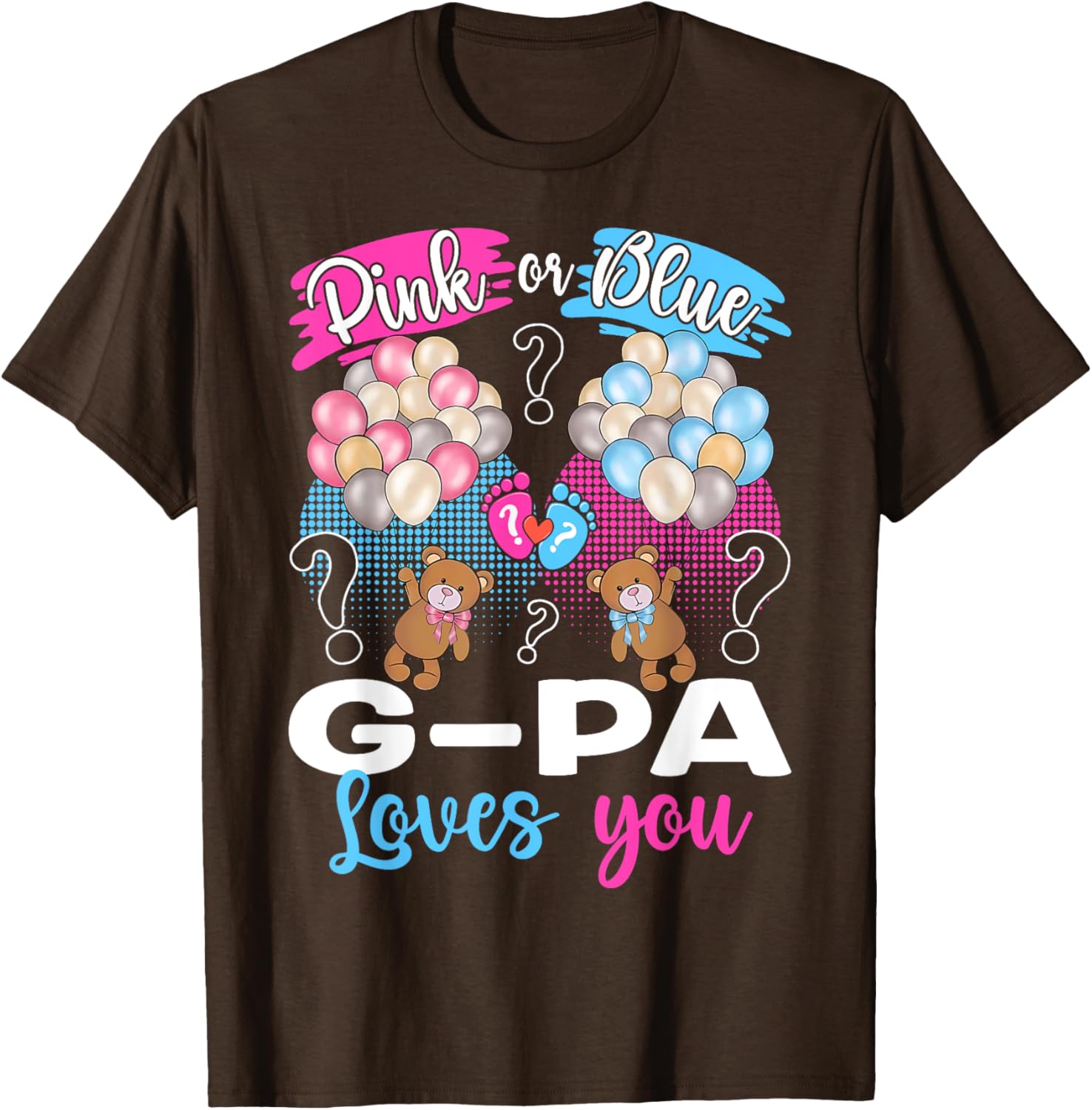 Bears Pink or Blue G-Pa Loves You Gender Reveal T-Shirt for Kids - 14