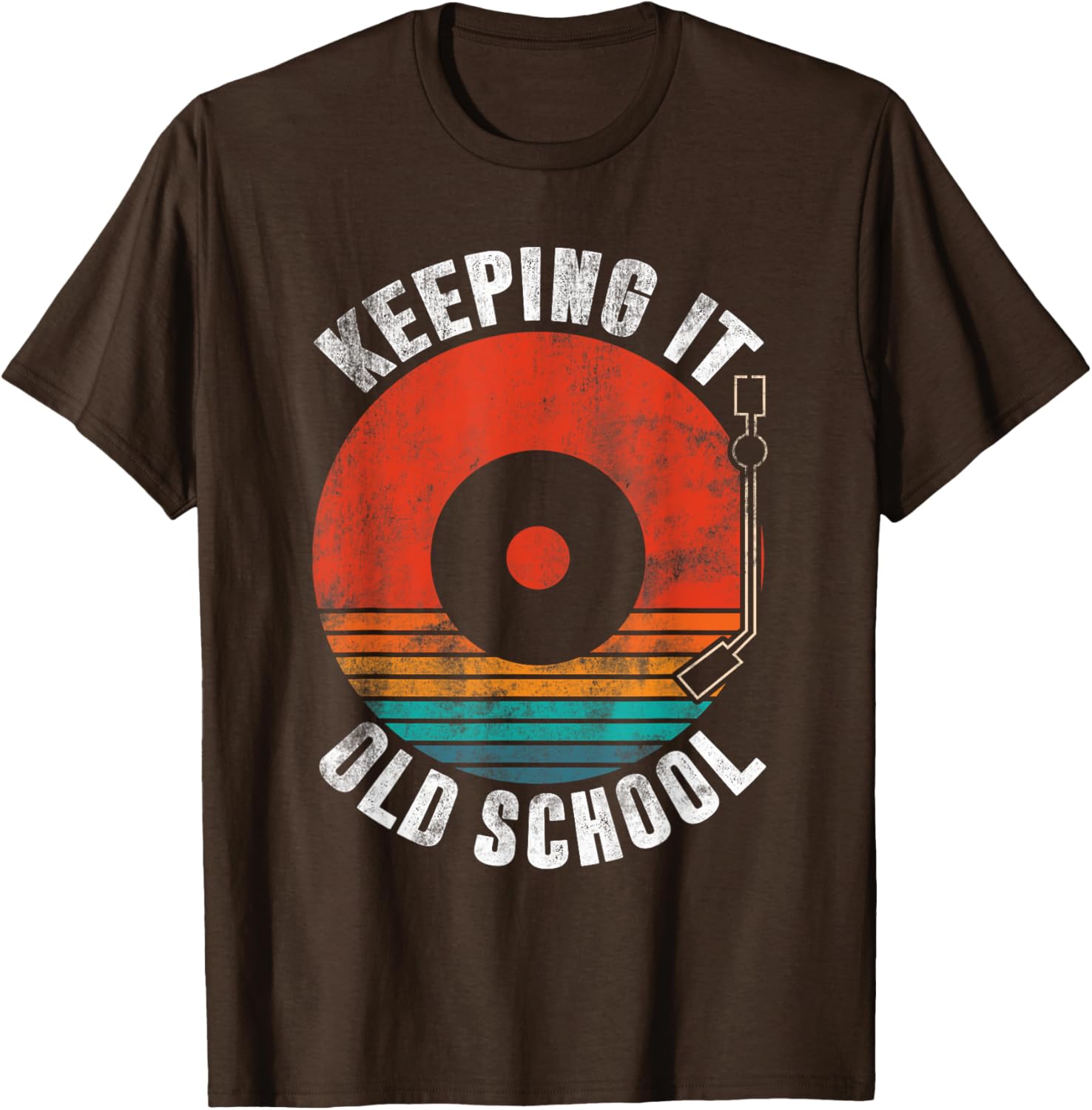 Retro Vinyl Record Player T-Shirt | Keeping It Old School Style - 12