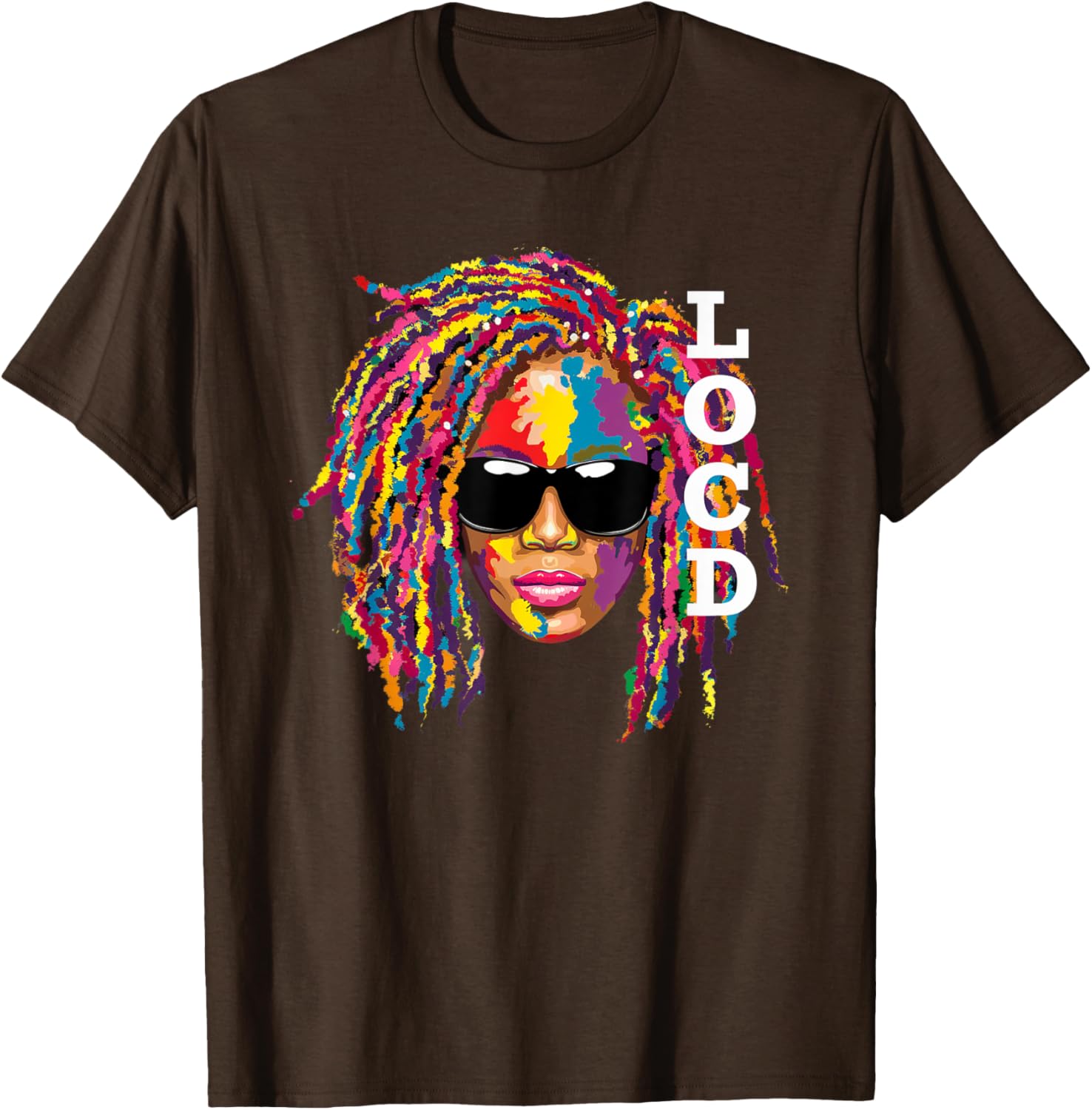 Loc'd For Life Afro Locs T-Shirt for Black Melanin Women - Stylish Dreadlocks Apparel - 9
