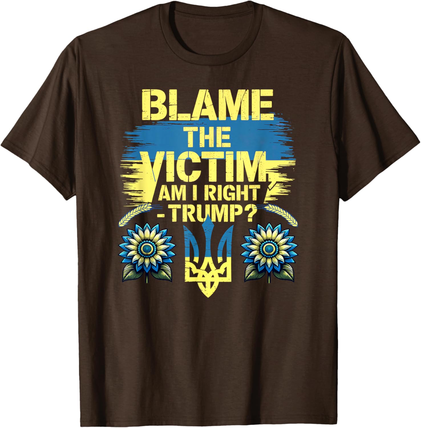 Anti-Trump Pro-Ukraine Graphic T-Shirt for Statement Supporters - 3