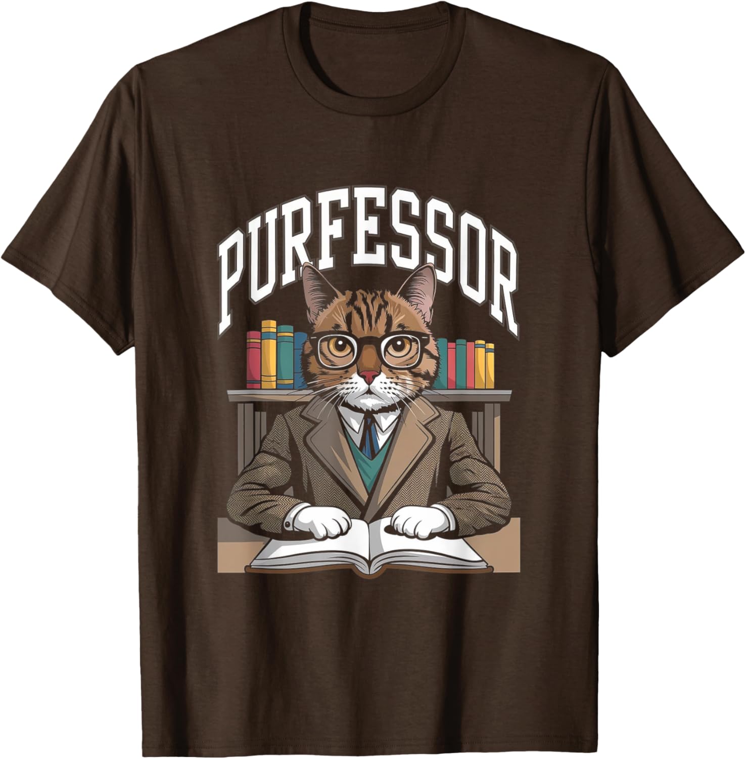 Funny Purrfessor Cat T-Shirt for Cat Lovers and Professors - 13