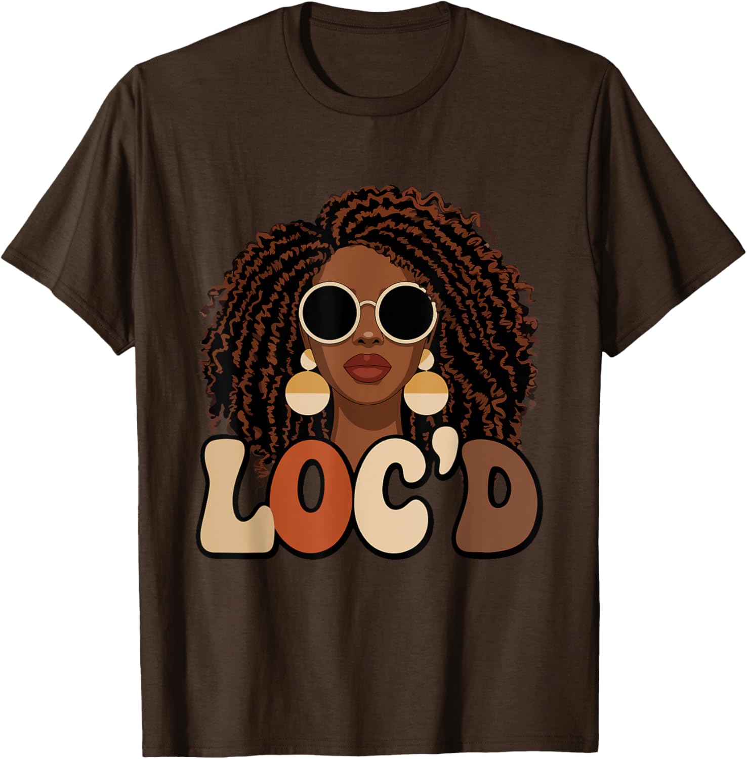 Loc'd For Life Afro Locs T-Shirt for Black Melanin Women Stylish Tee - 20