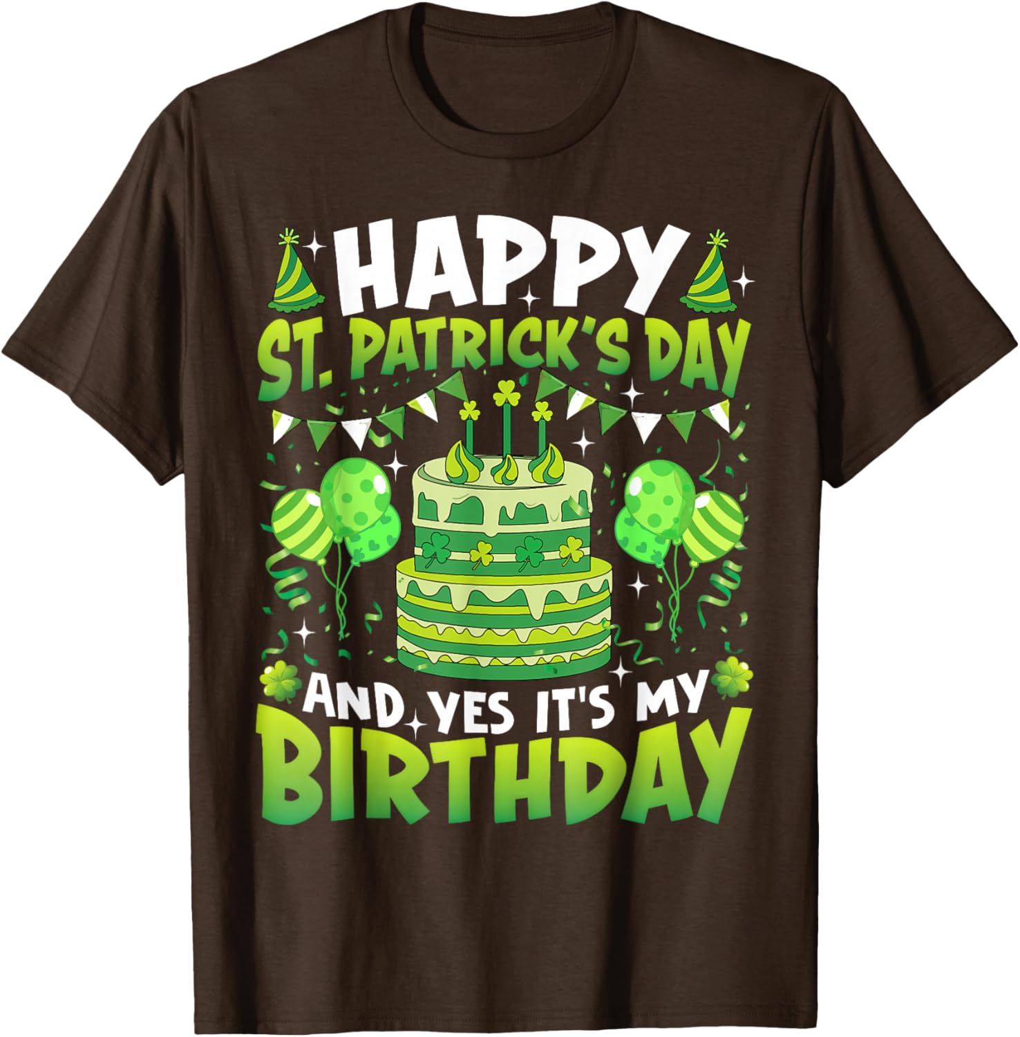 Happy St Patrick's Day Birthday T-Shirt for Kids and Adults - 17