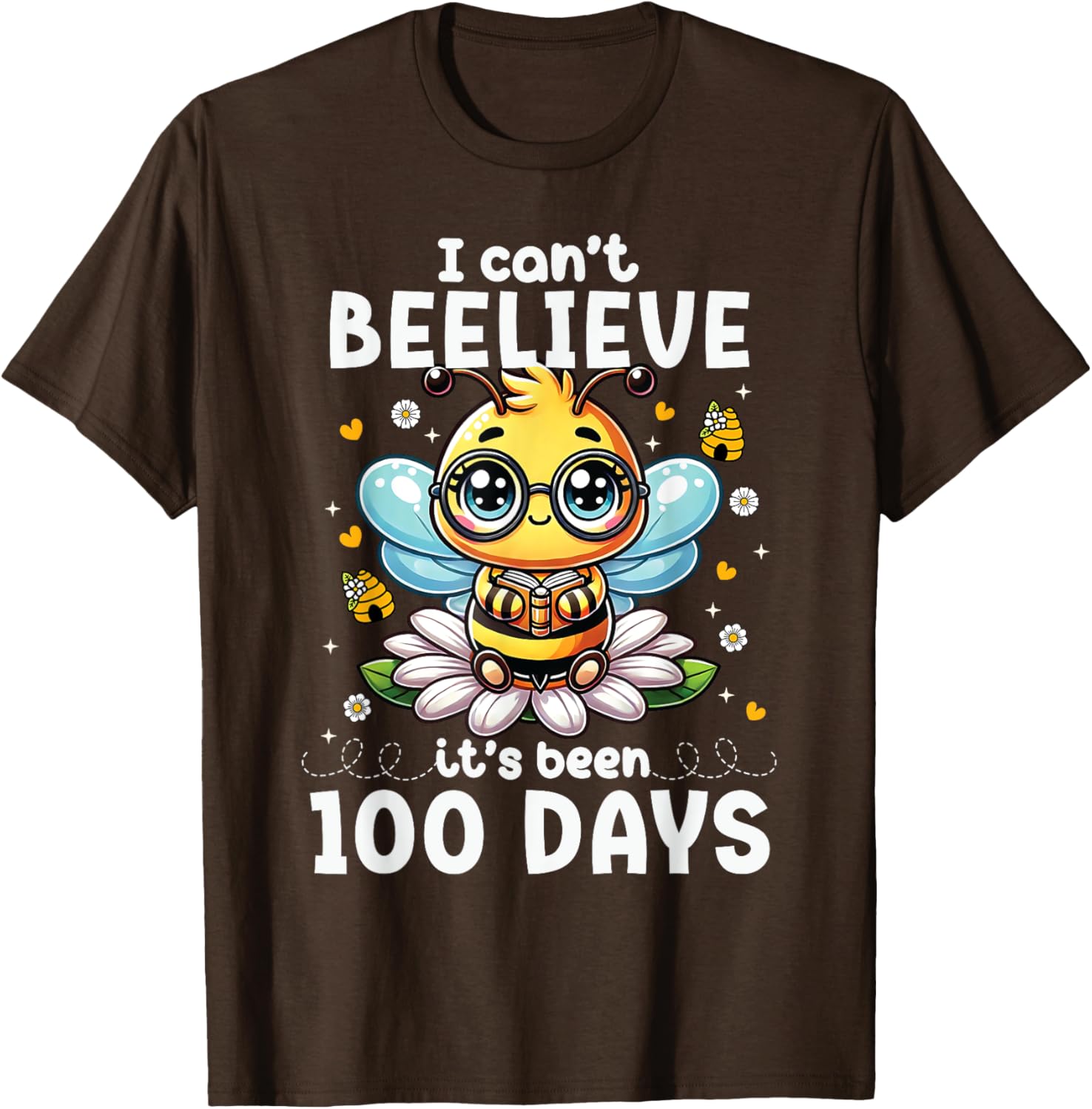 Fun 100 Days of School Bee T-Shirt for Kids and Teachers - 9