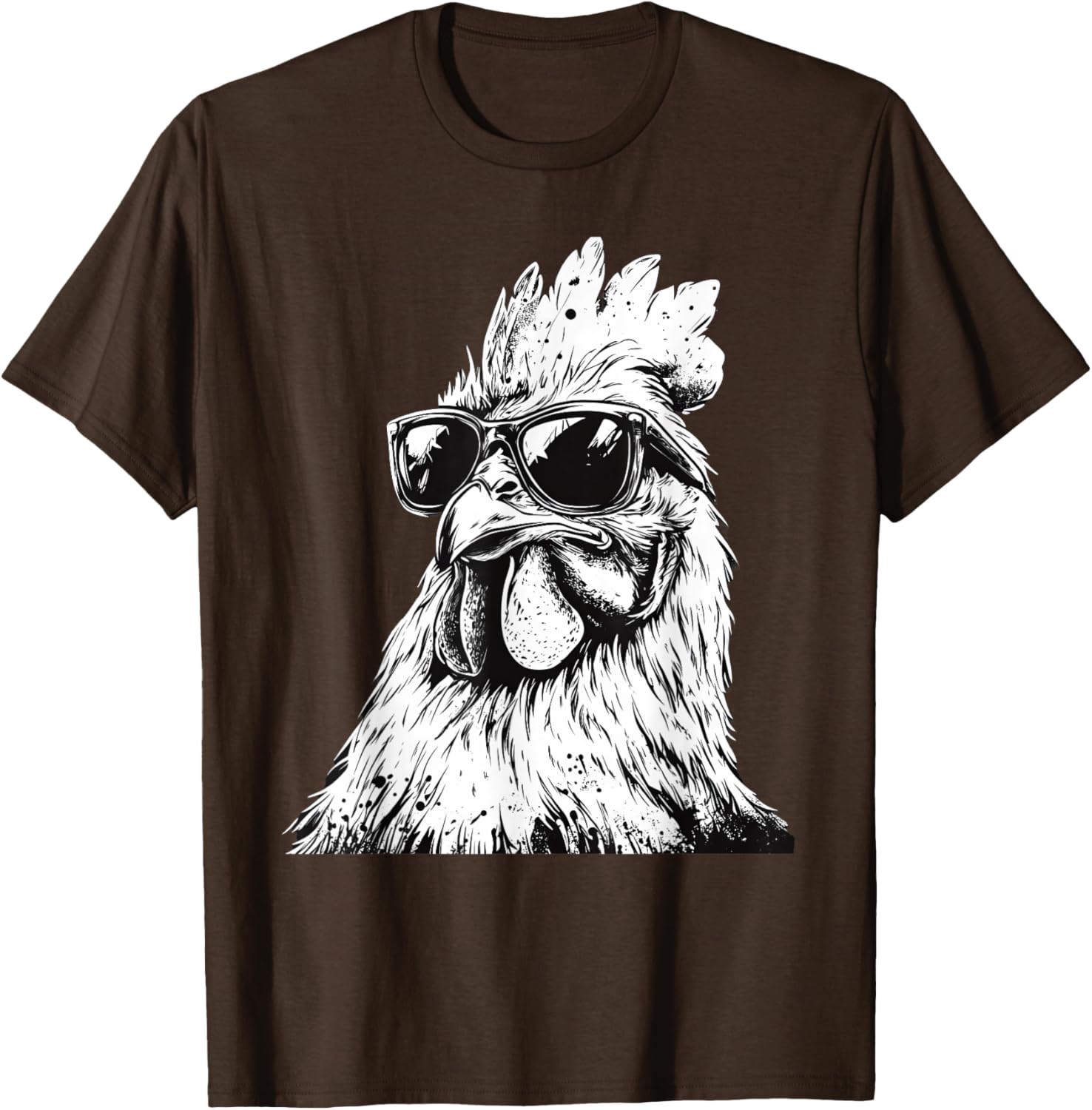 Cool Chicken in Sunglasses Art T-Shirt for Fun and Fashion Lovers - 4