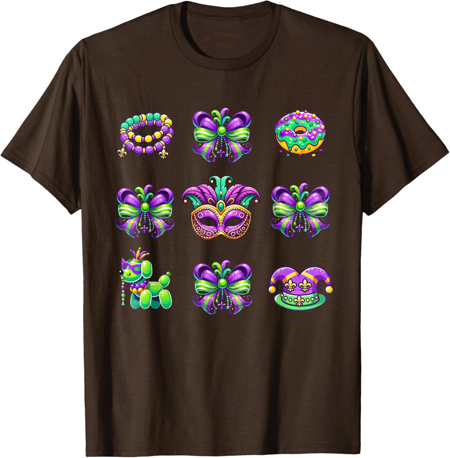 Mardi Gras Coquette Bow T-Shirt for Women and Kids - Fat Tuesday Fun - 4