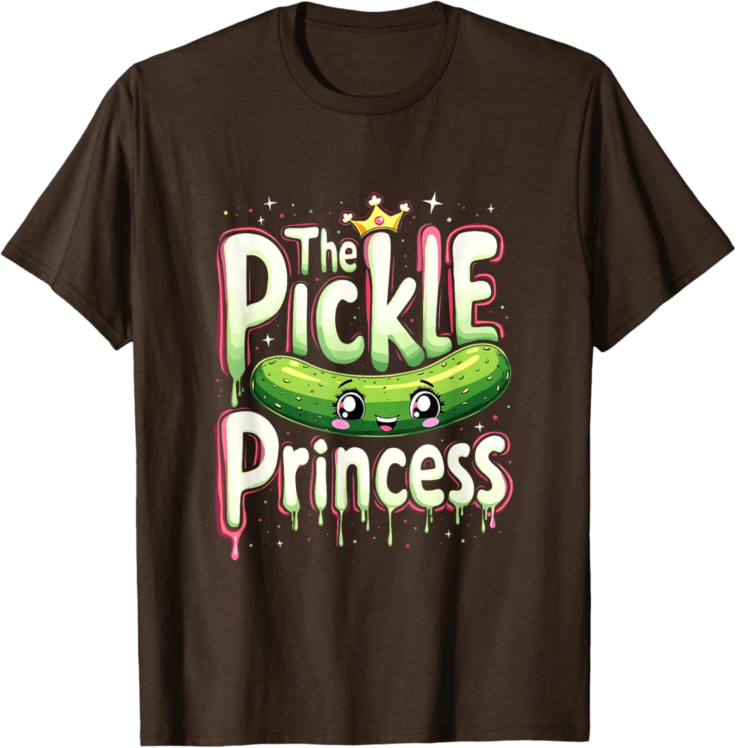 Cute Pickle Princess Ballet Fans T-Shirt for Pickle Lovers and Dancers - 6
